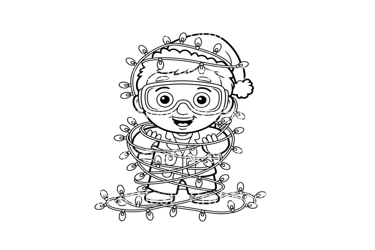Christmas Lights Kids Coloring Books - Image 2