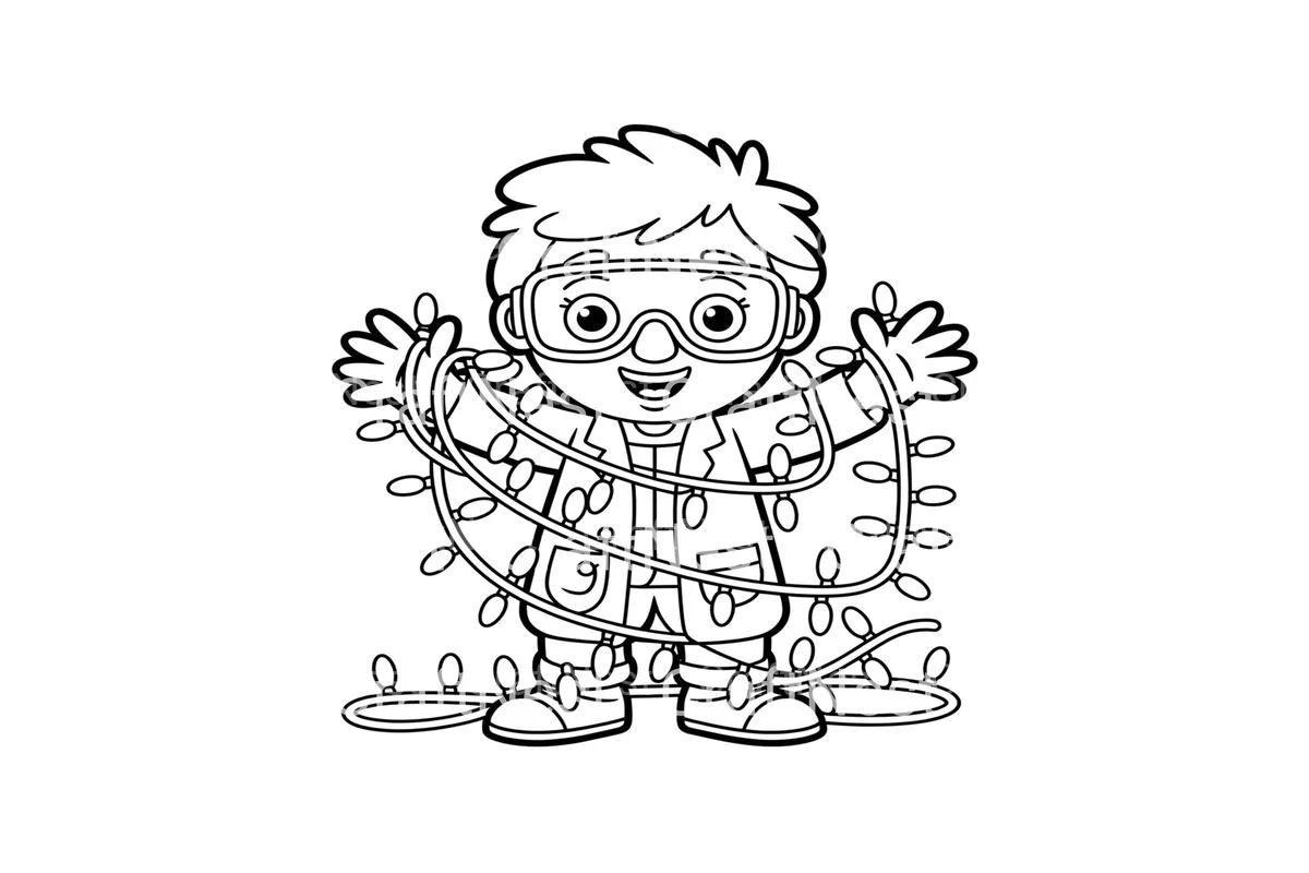 Christmas Lights Kids Coloring Books - Image 3
