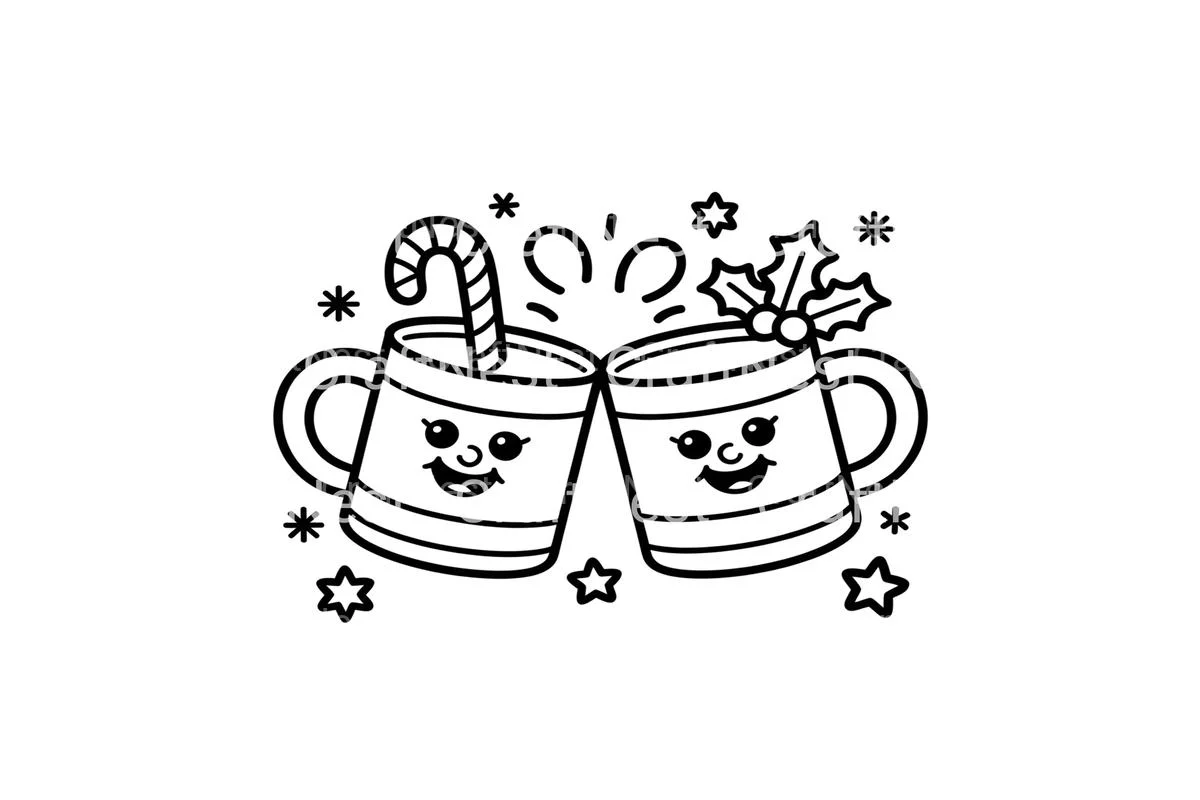 Christmas Mugs Cheers Coloring Books - Image 3