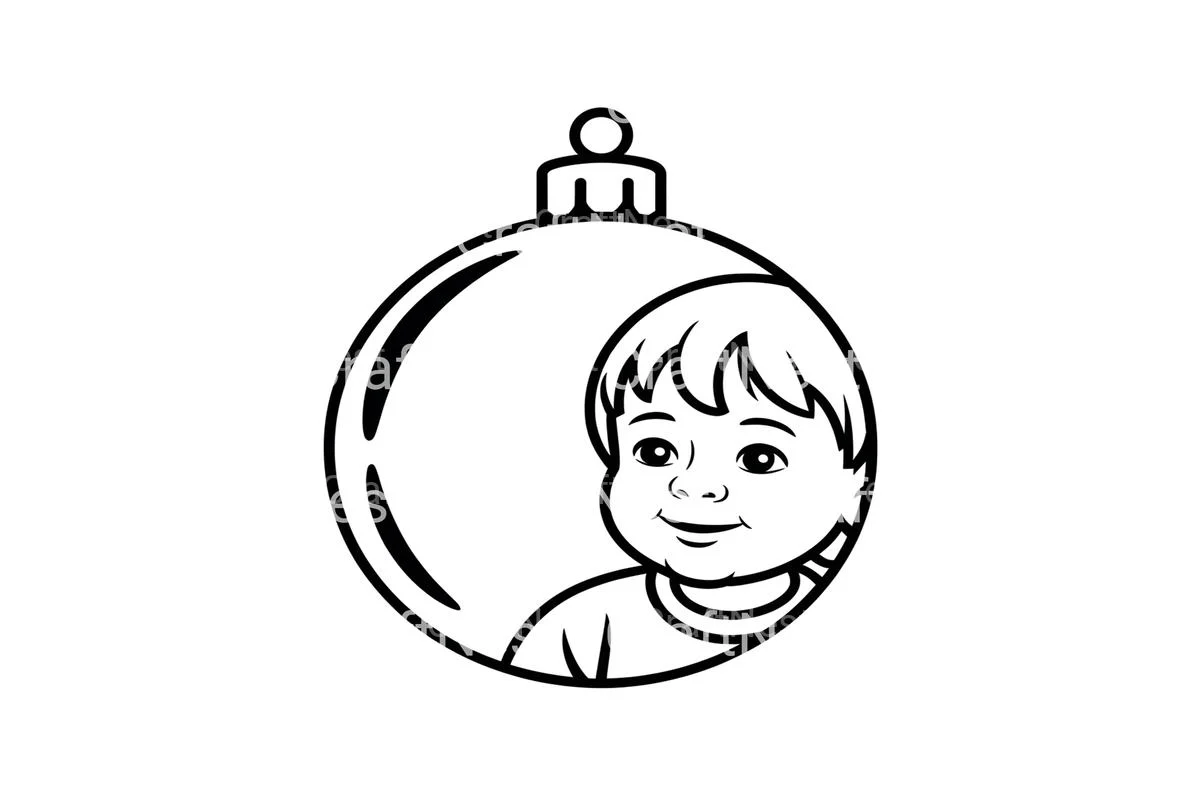 Christmas Ornament Boy Coloring Books - Image 3