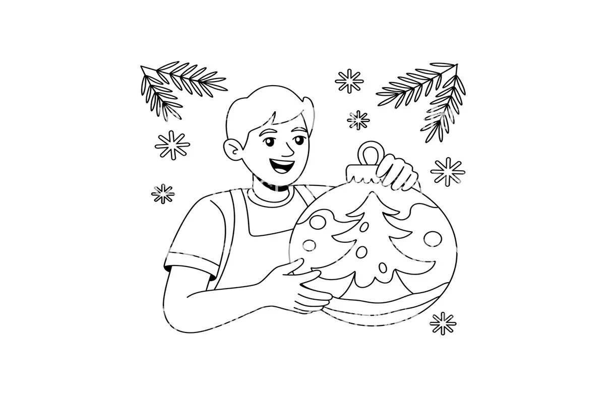 Christmas Ornament Fun Coloring Books - Image 3