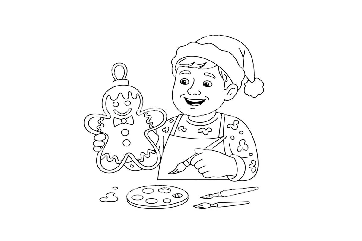 Christmas Ornament Gingerbread Coloring Books - Image 2