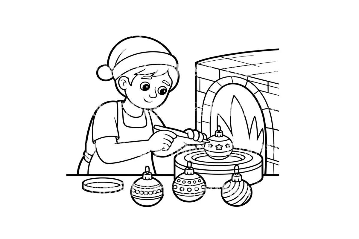 Christmas Ornament Making Coloring Books - Image 2