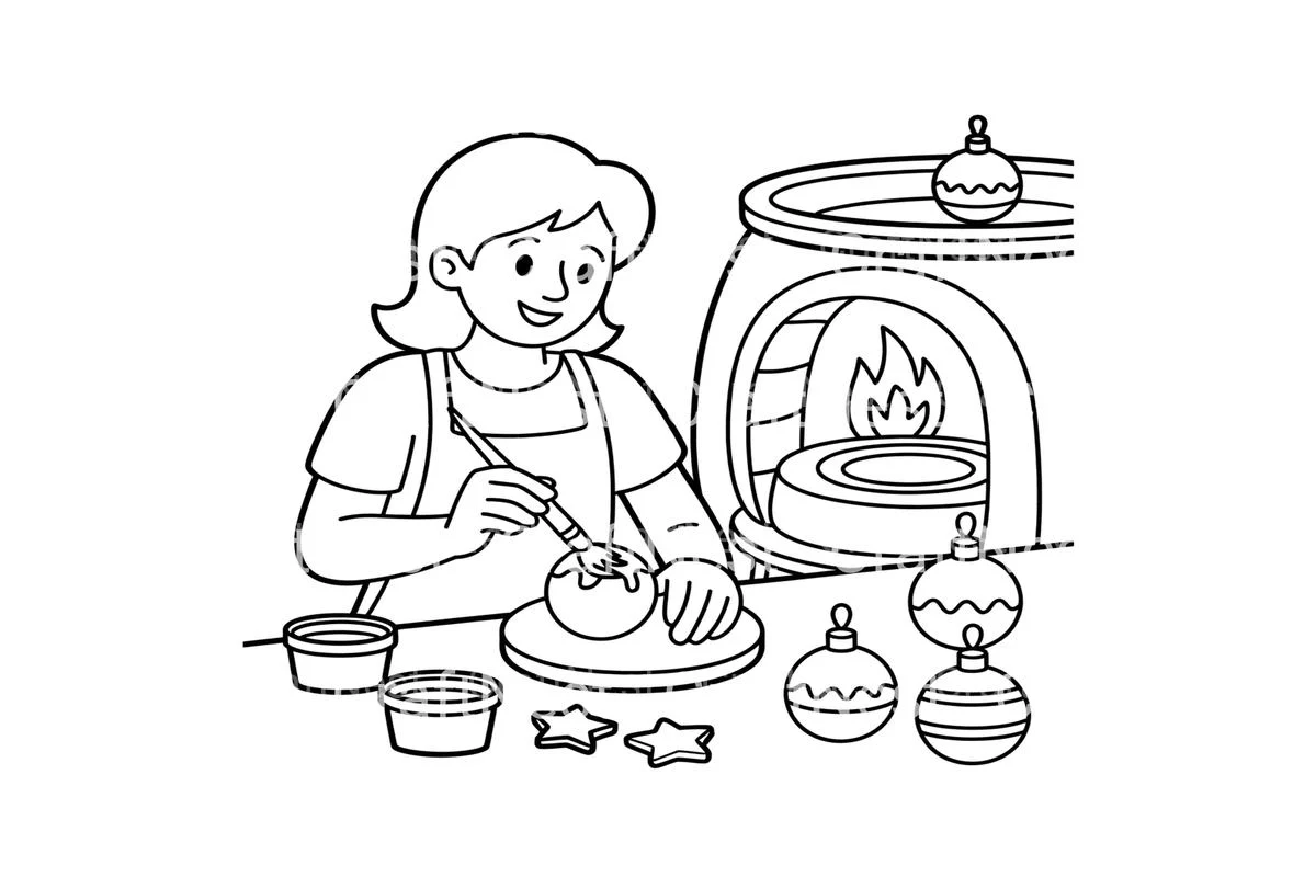 Christmas Ornament Making Coloring Books - Image 3