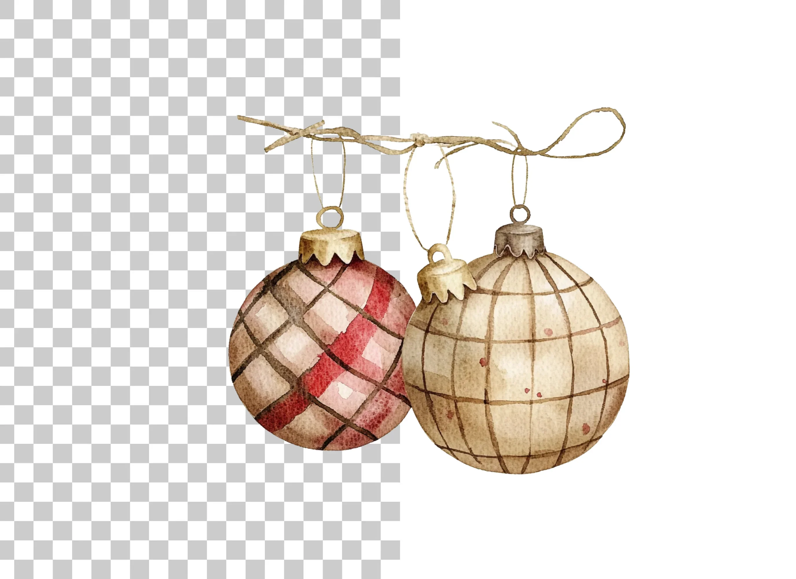 Christmas Ornaments Clipart Bundle - Image 2
