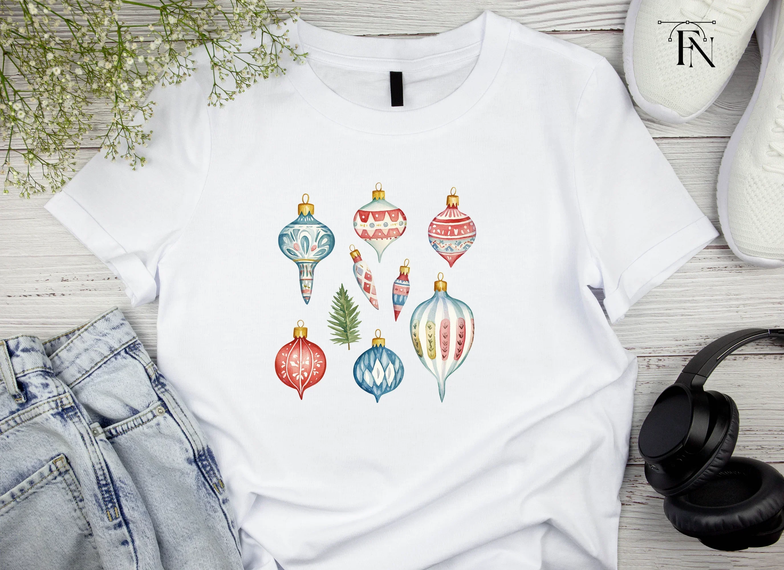 Christmas Ornaments Clipart Bundle - Image 4