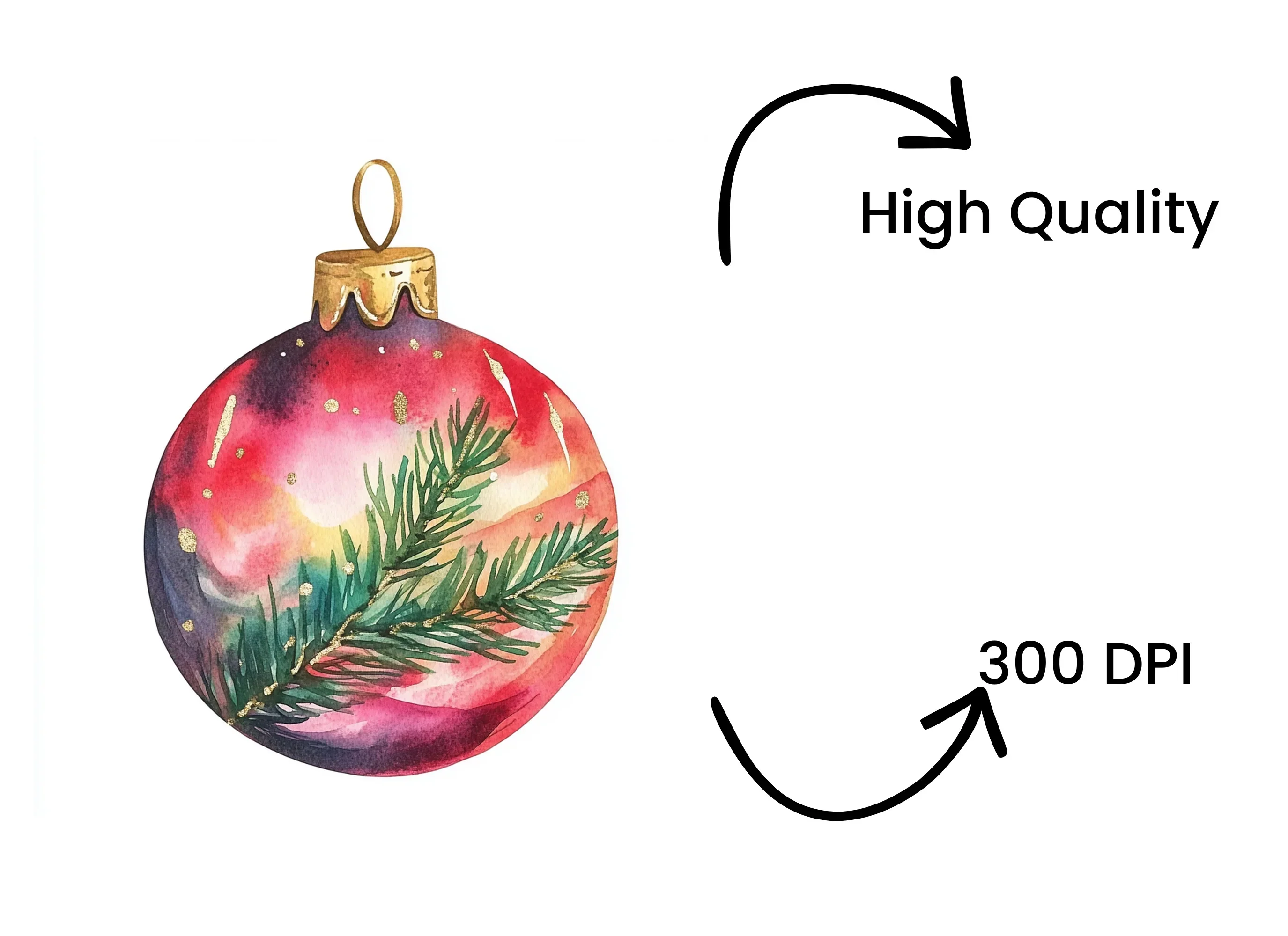 Christmas Ornaments Clipart Bundle - Image 4