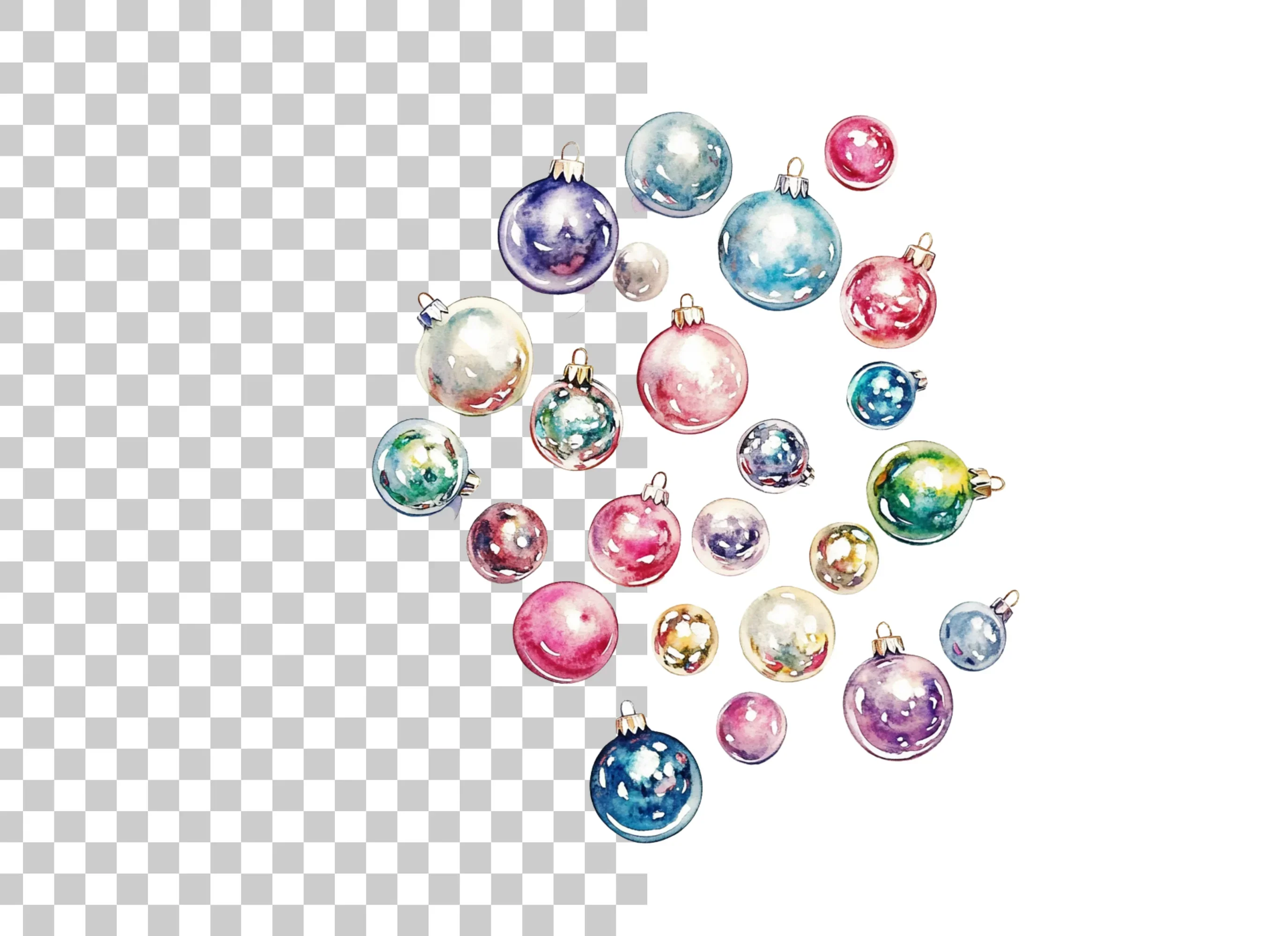 Christmas Ornaments Clipart Bundle - Image 6