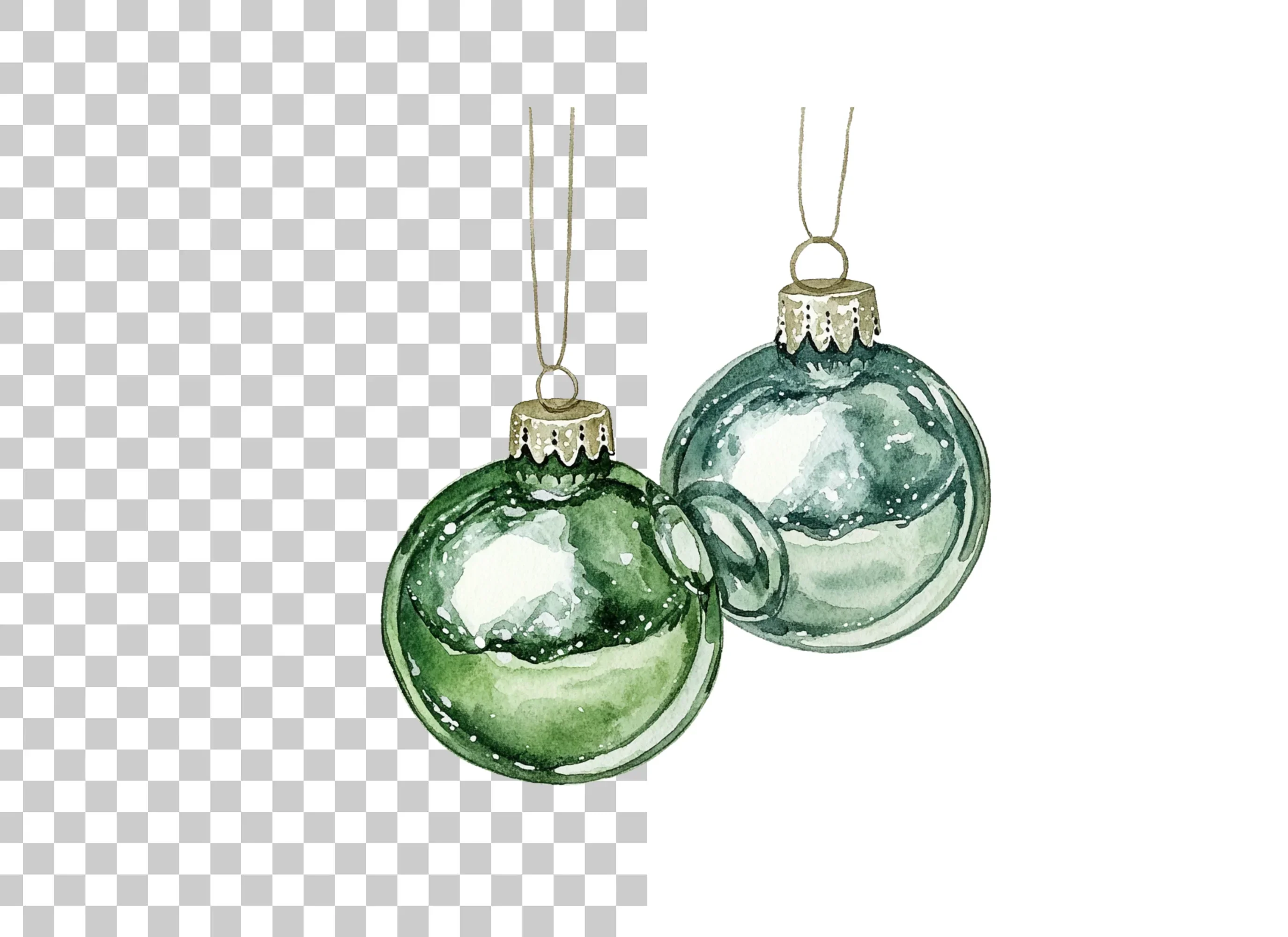 Christmas Ornaments Clipart Bundle - Image 2