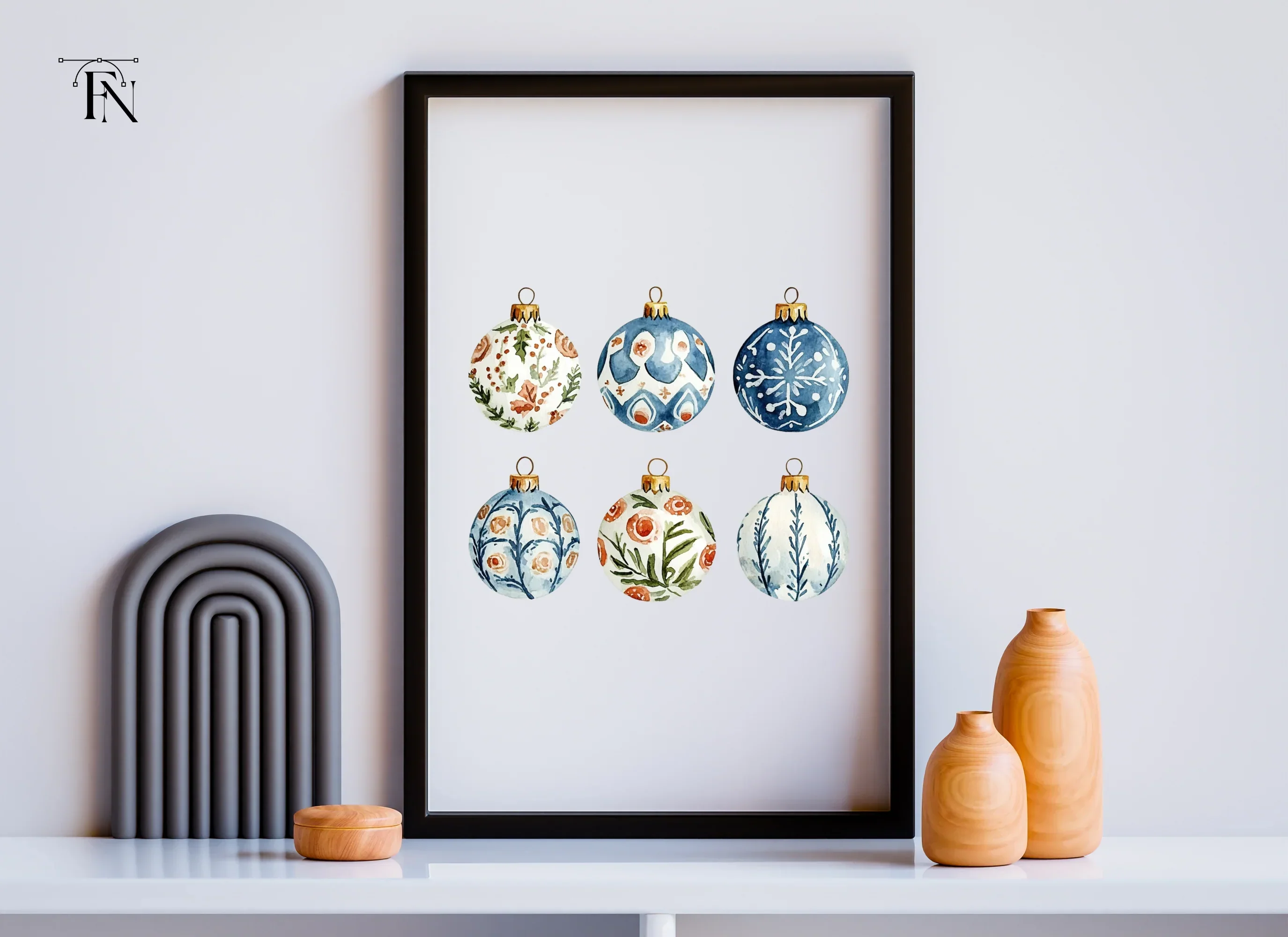 Christmas Ornaments Clipart Bundle - Image 6