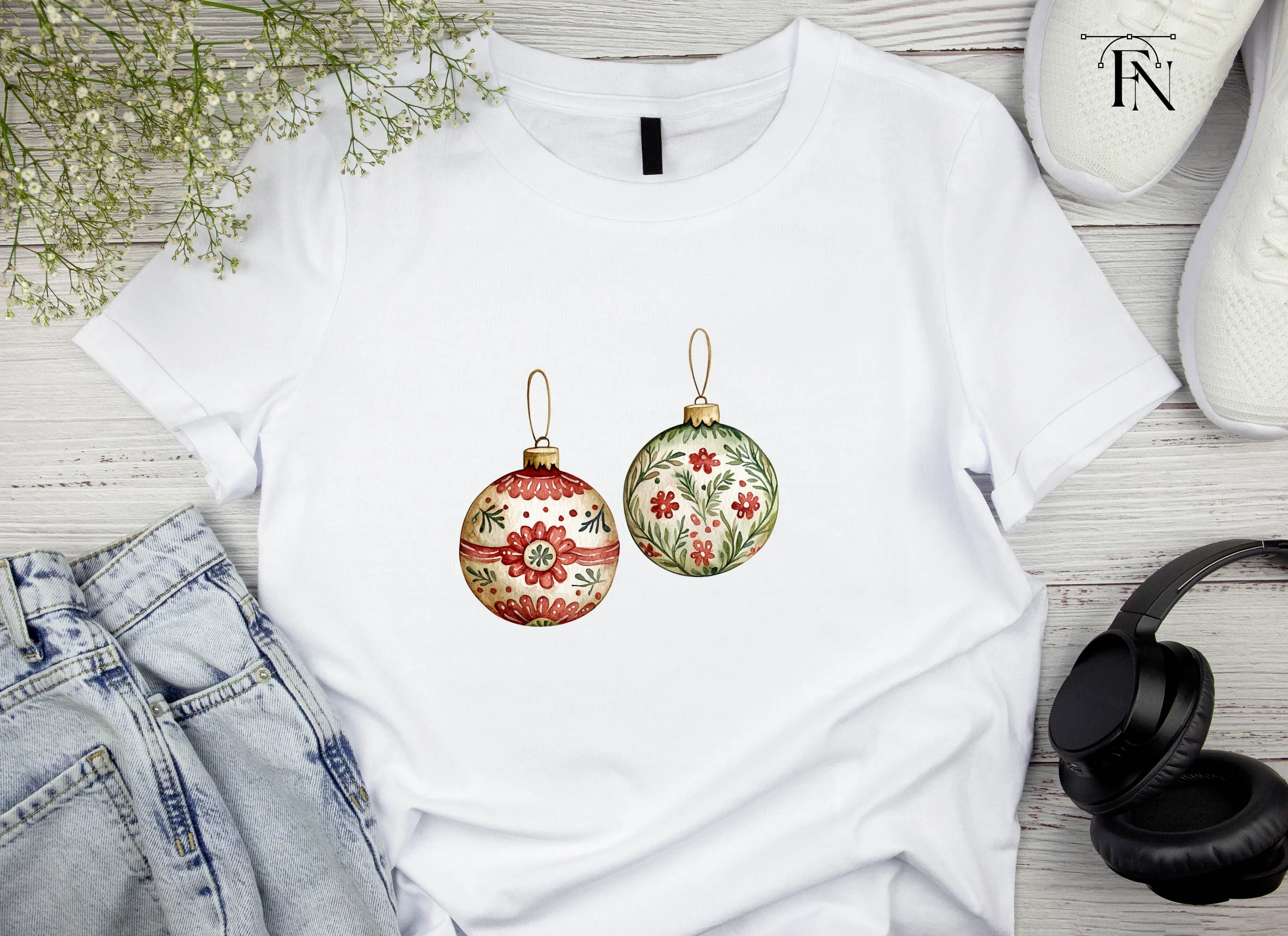 Christmas Ornaments Clipart Bundle - Image 4