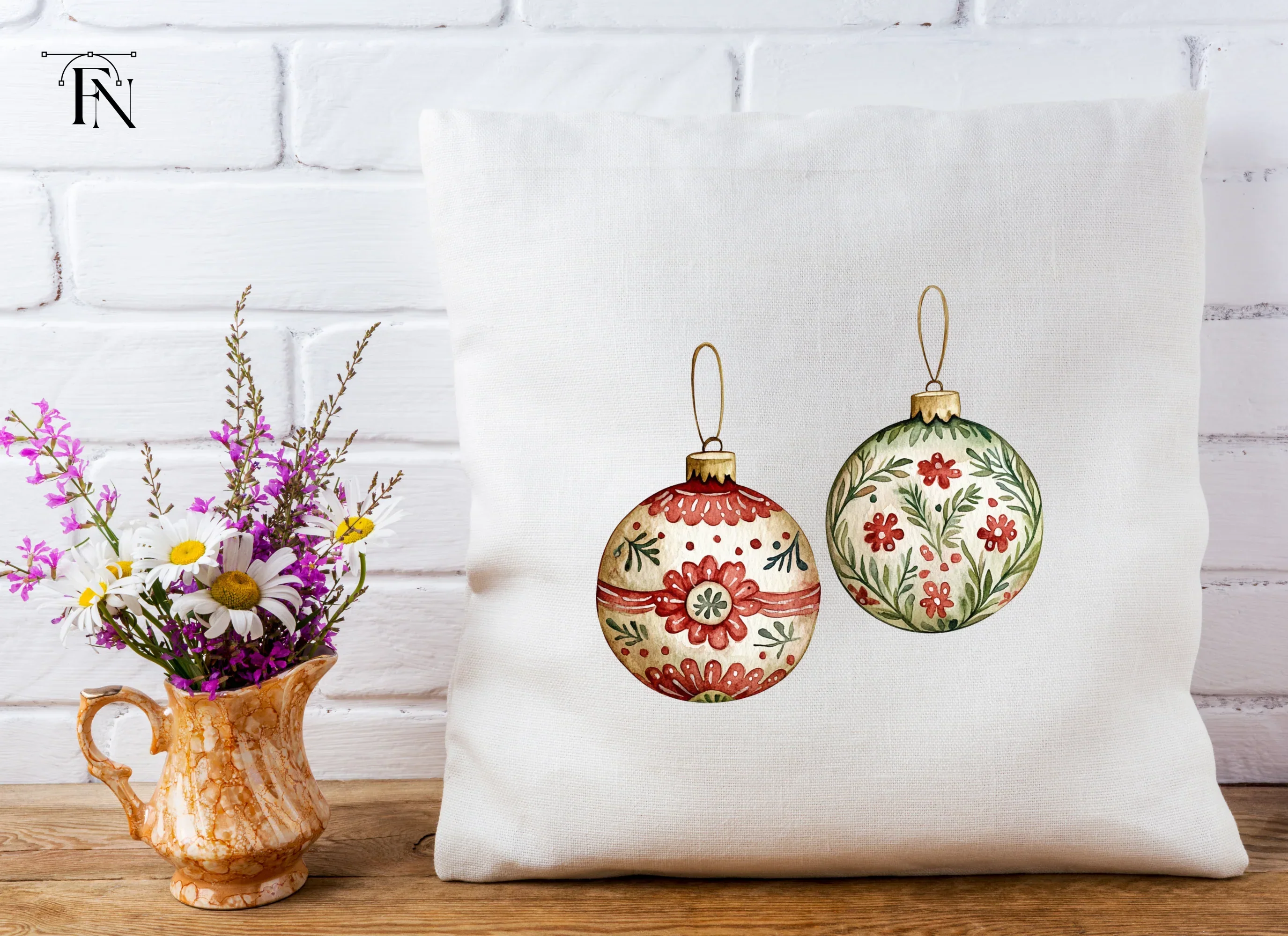 Christmas Ornaments Clipart Bundle - Image 5