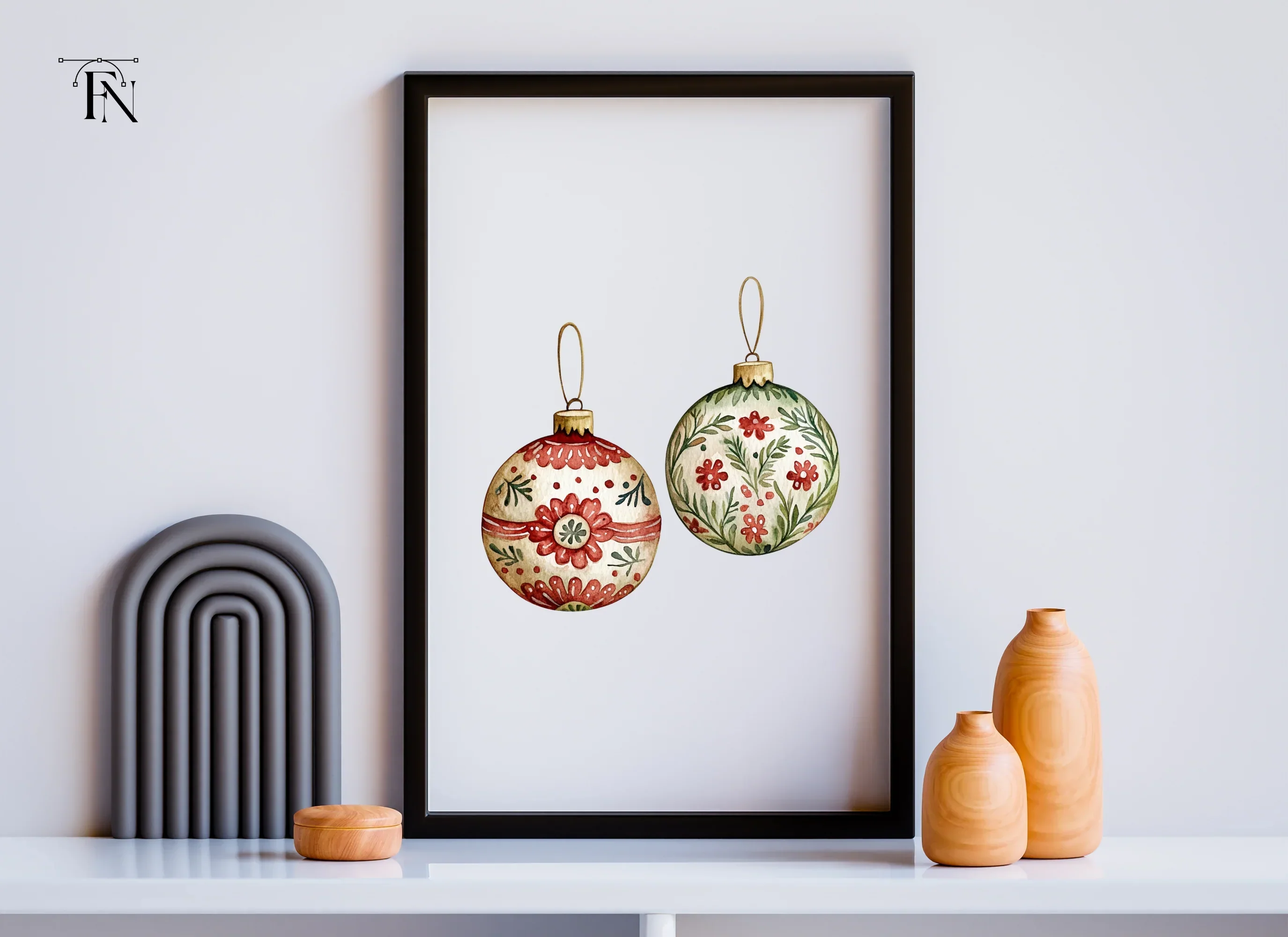 Christmas Ornaments Clipart Bundle - Image 6