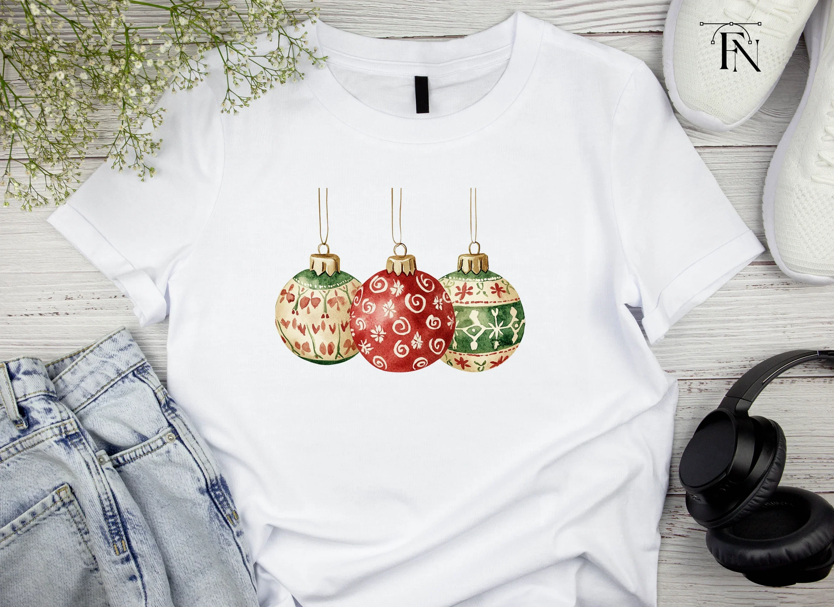Christmas Ornaments Clipart Bundle - Image 3