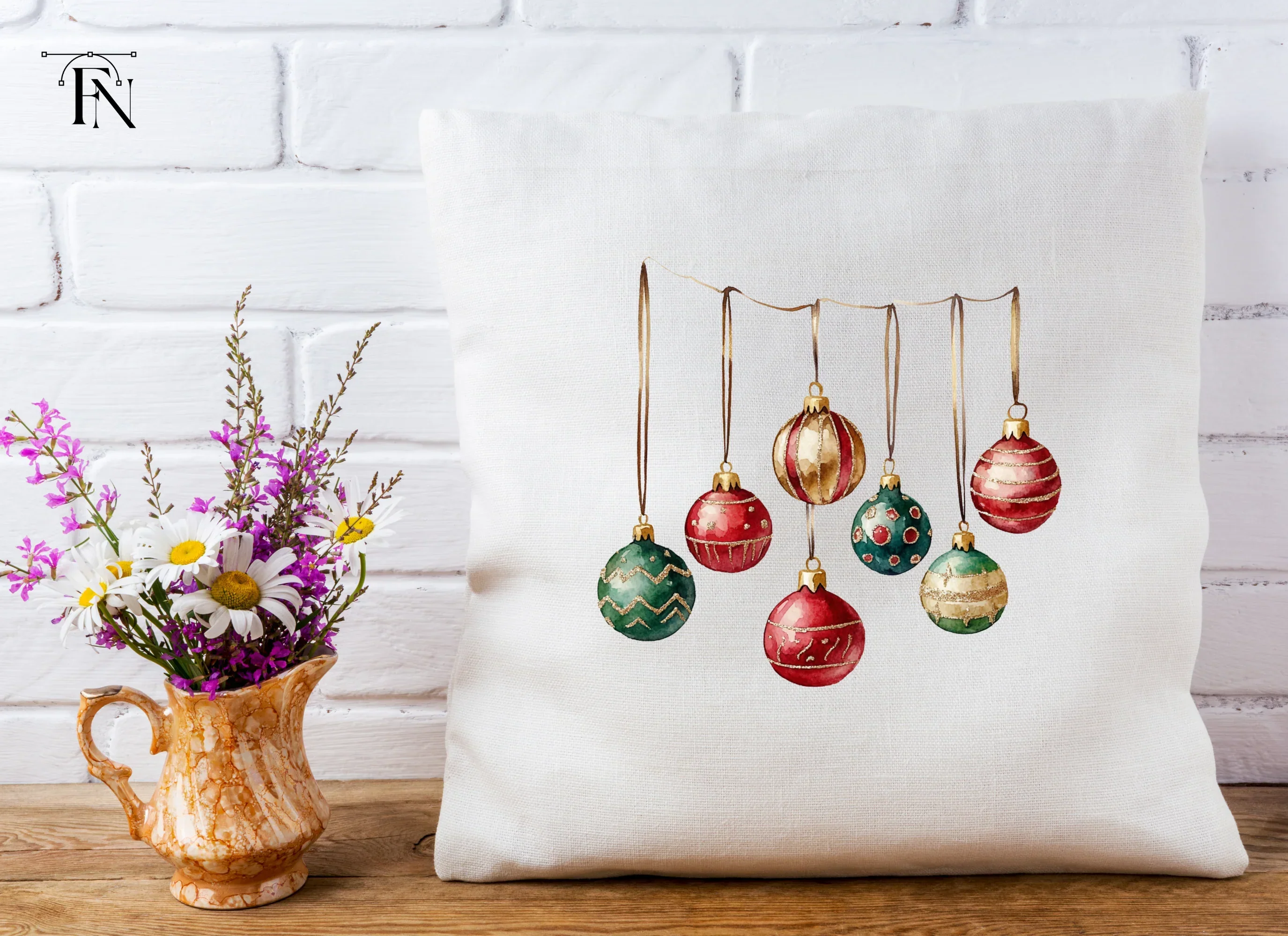 Christmas Ornaments Clipart Bundle - Image 4