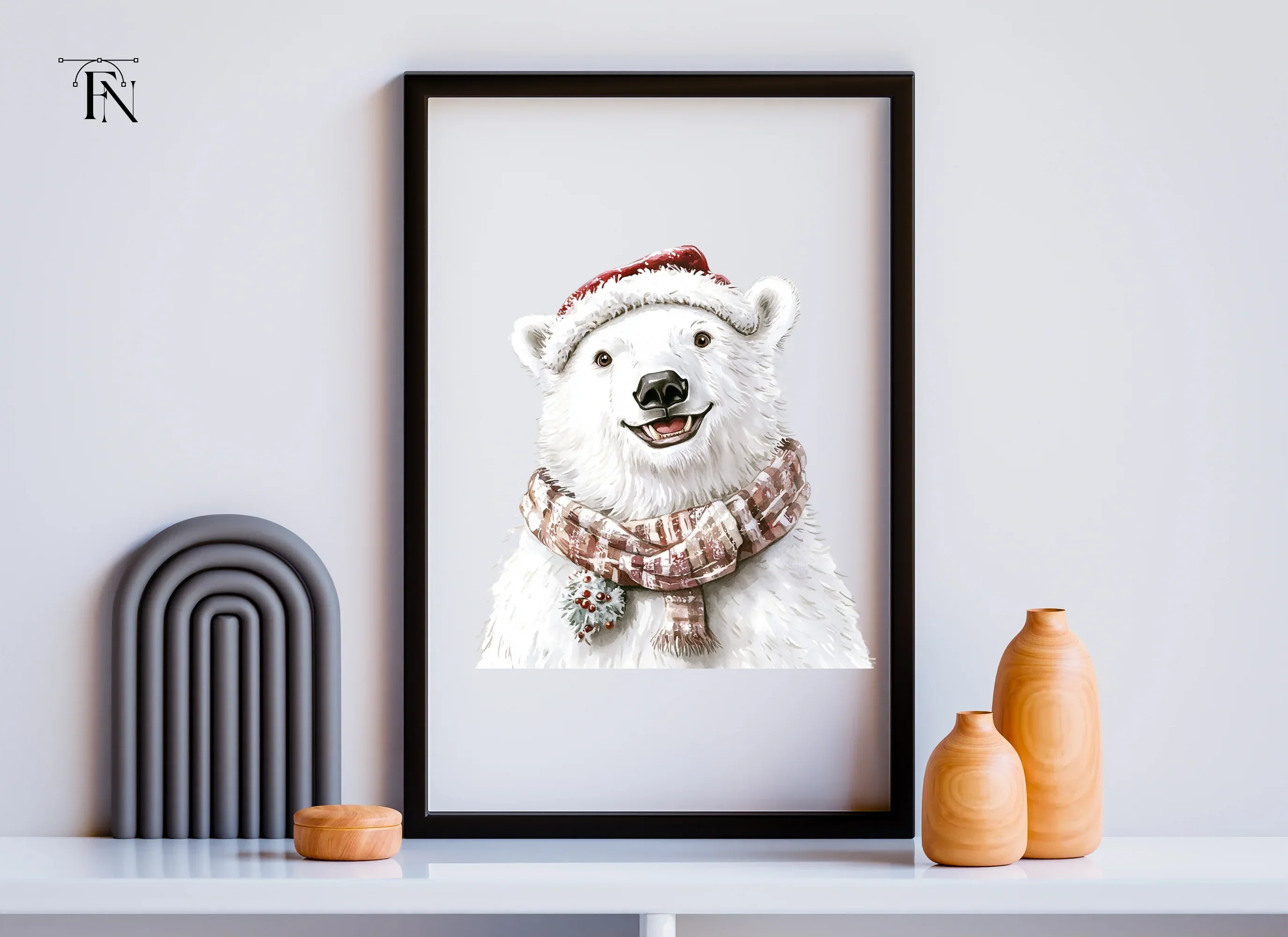 Christmas Polar Bear Clipart Bundle - Image 5
