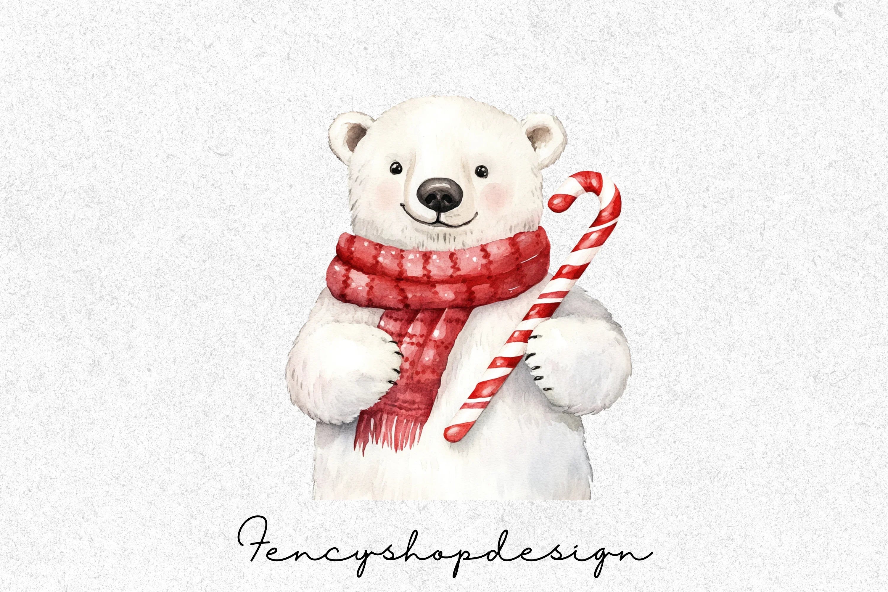 Christmas Polar Bear Clipart Bundle - Image 6