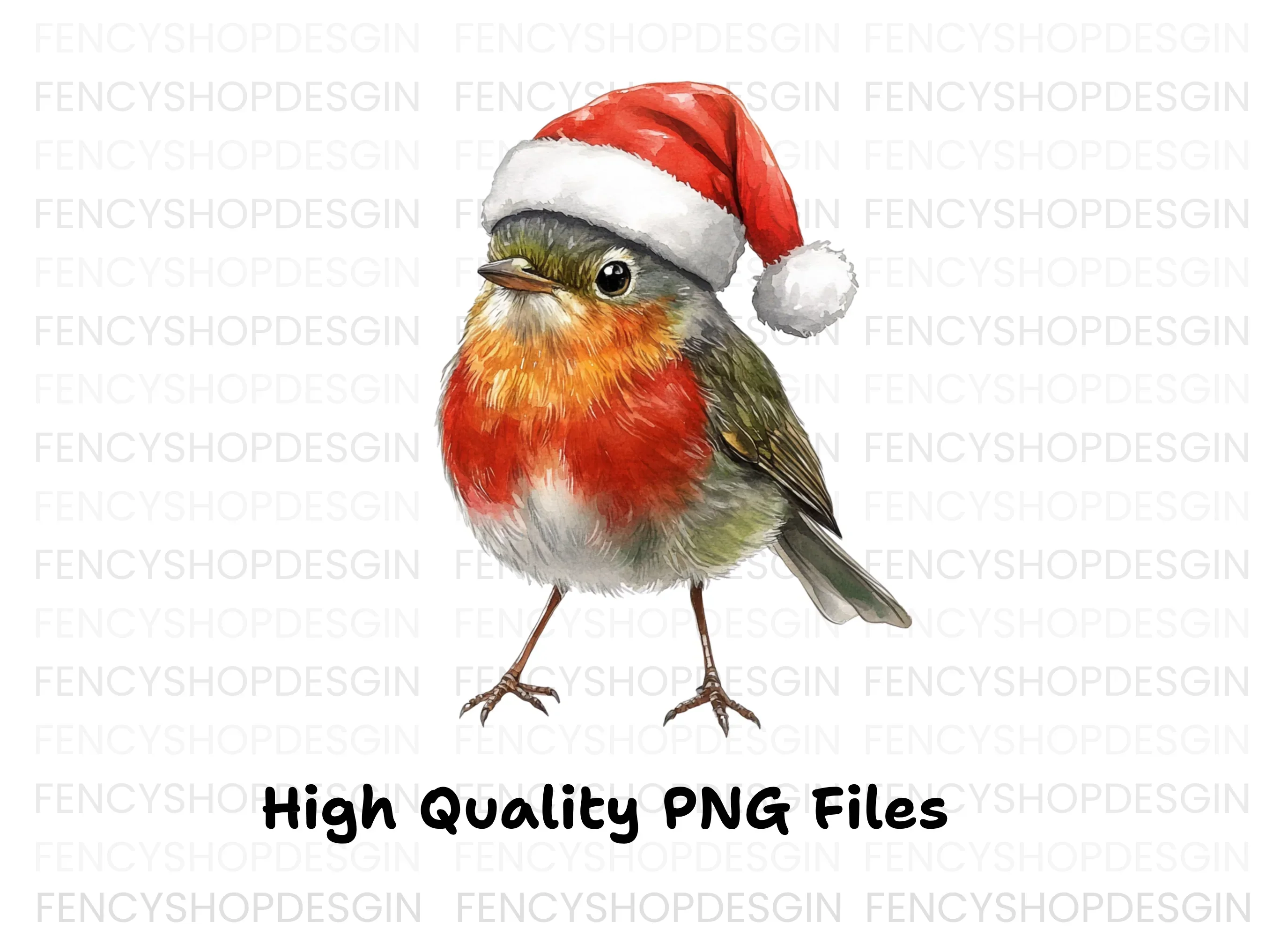 Christmas Robin Birds Clipart Bundle - Image 3
