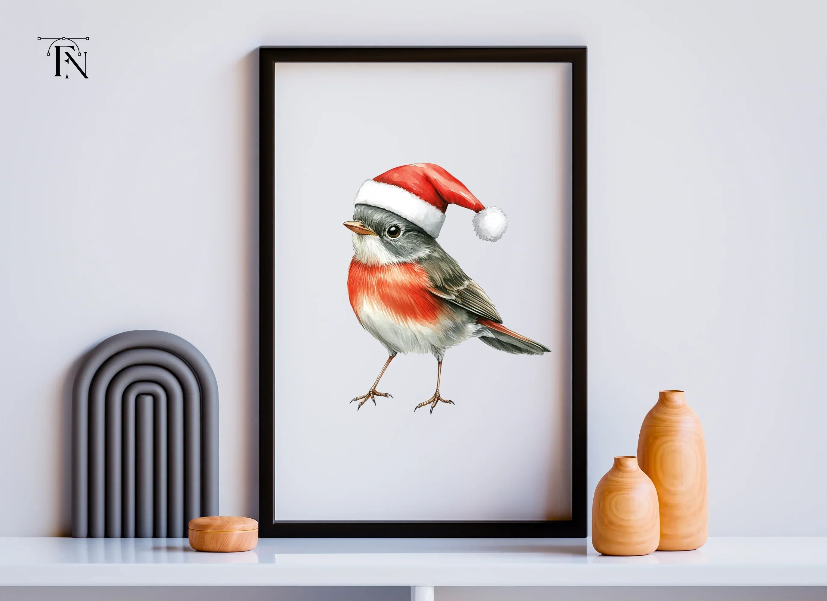 Christmas Robin Birds Clipart Bundle - Image 6