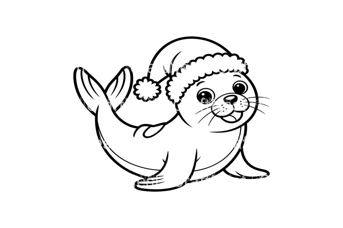 Christmas Seal Pups Fun Coloring Books - Image 3