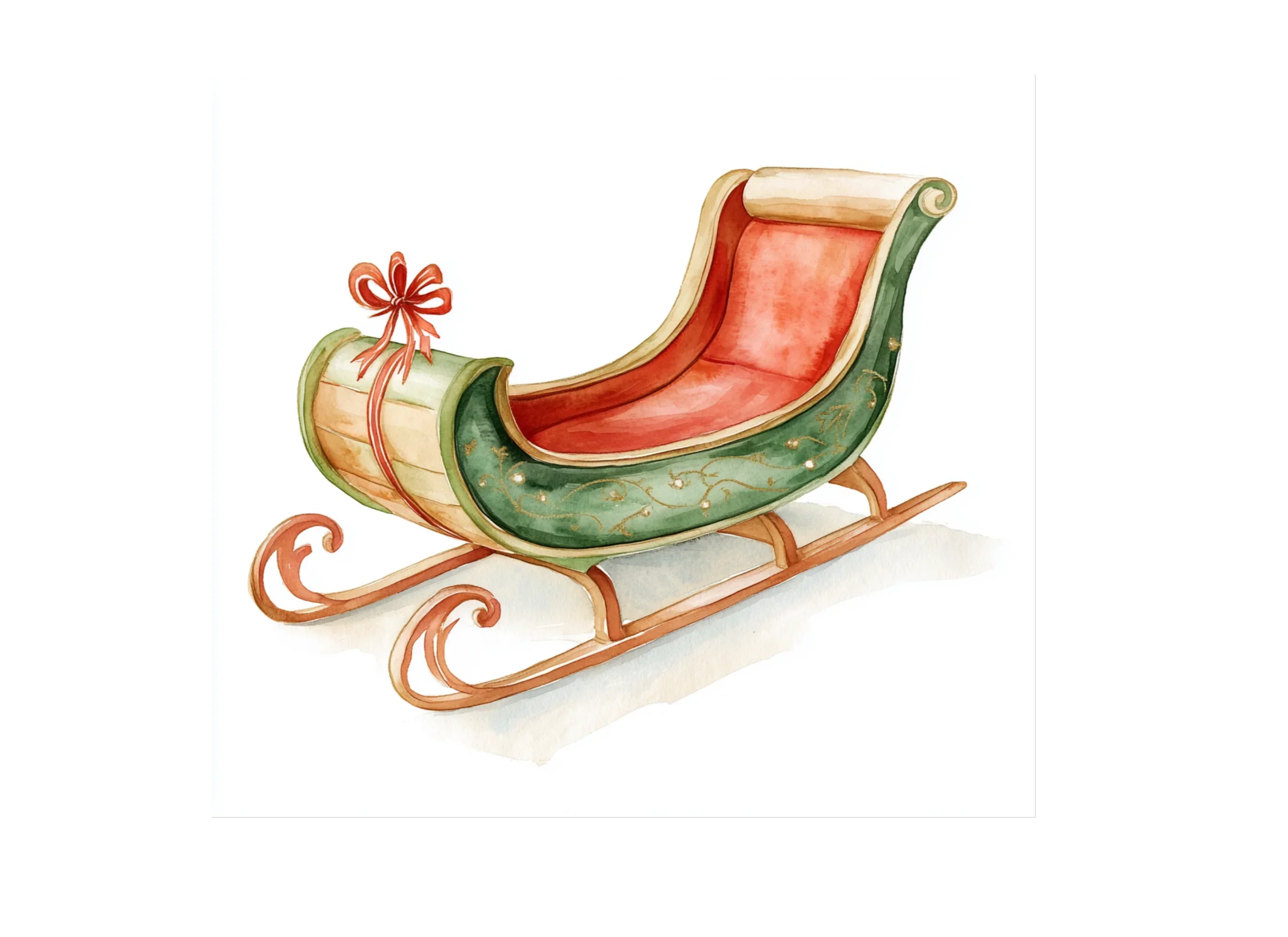 Christmas Sleigh Clipart Bundle - Image 3