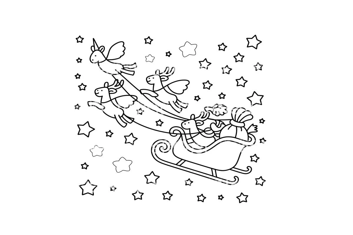 Christmas Sleigh Ride Coloring Books - Image 2