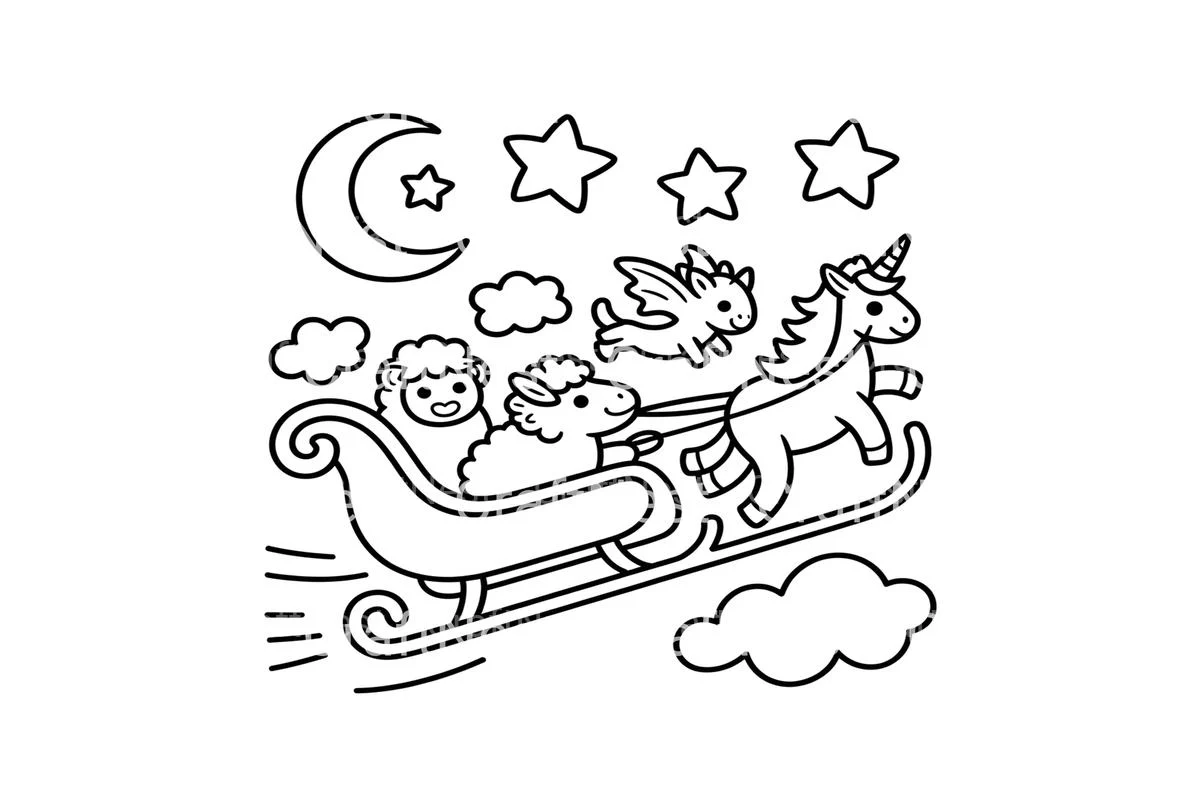 Christmas Sleigh Ride Coloring Books - Image 3