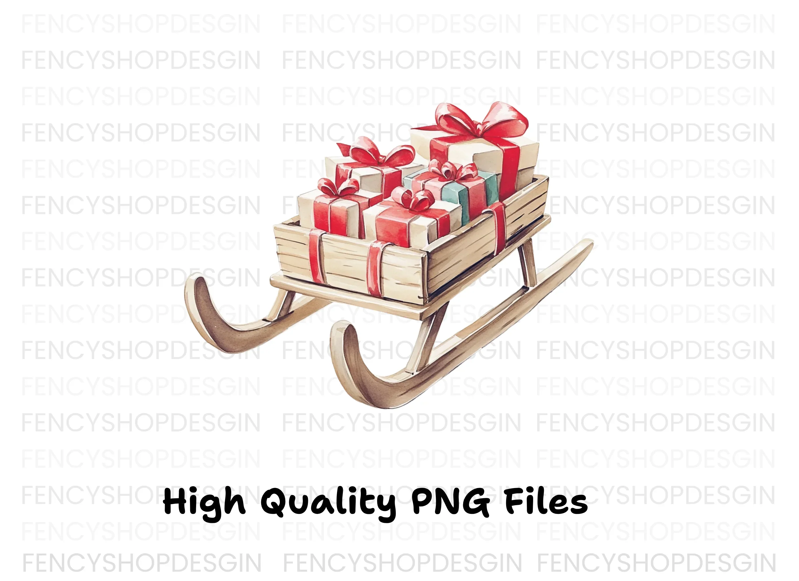 Christmas Sleighs Clipart Bundle - Image 2