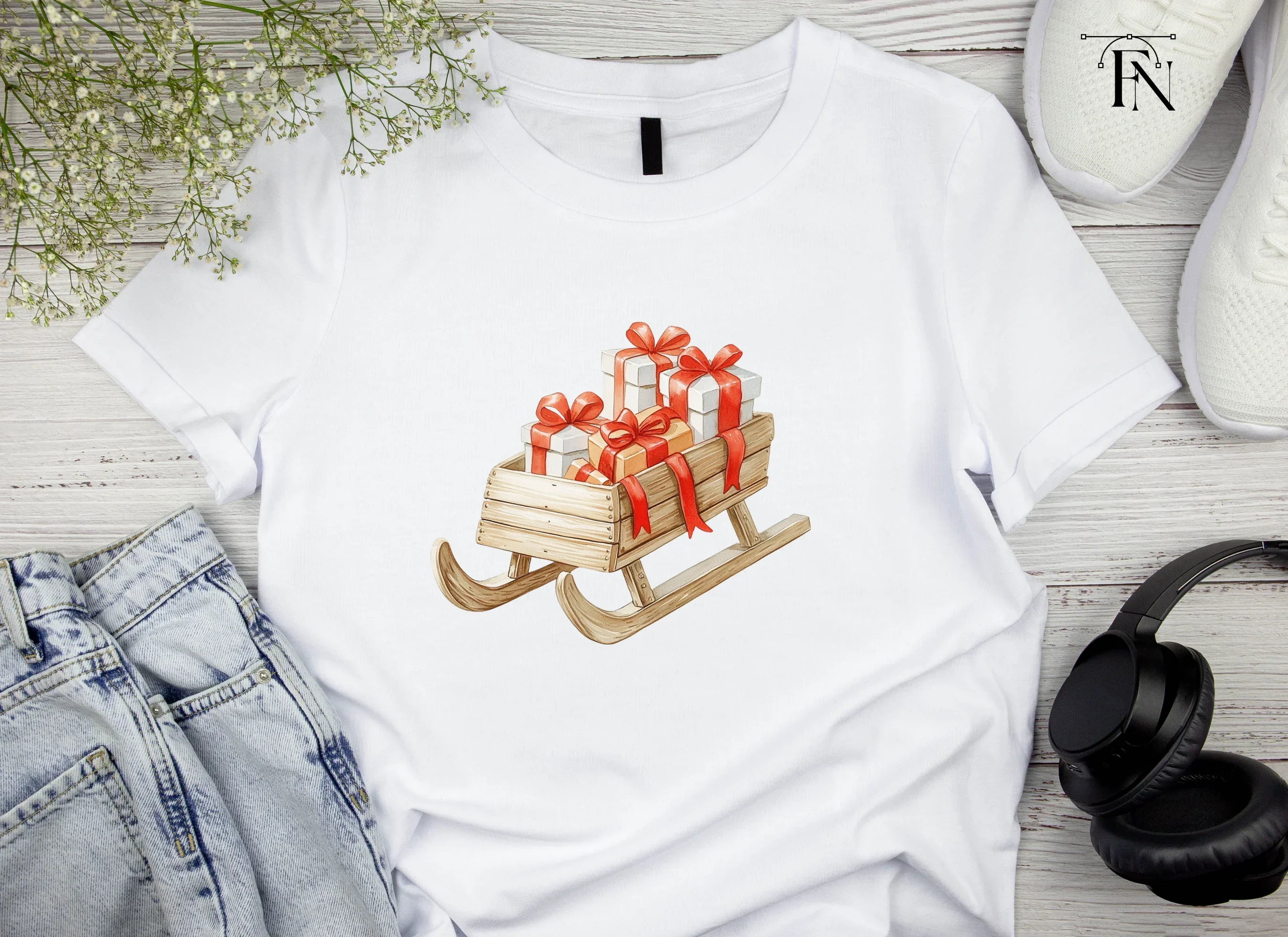 Christmas Sleighs Clipart Bundle - Image 3
