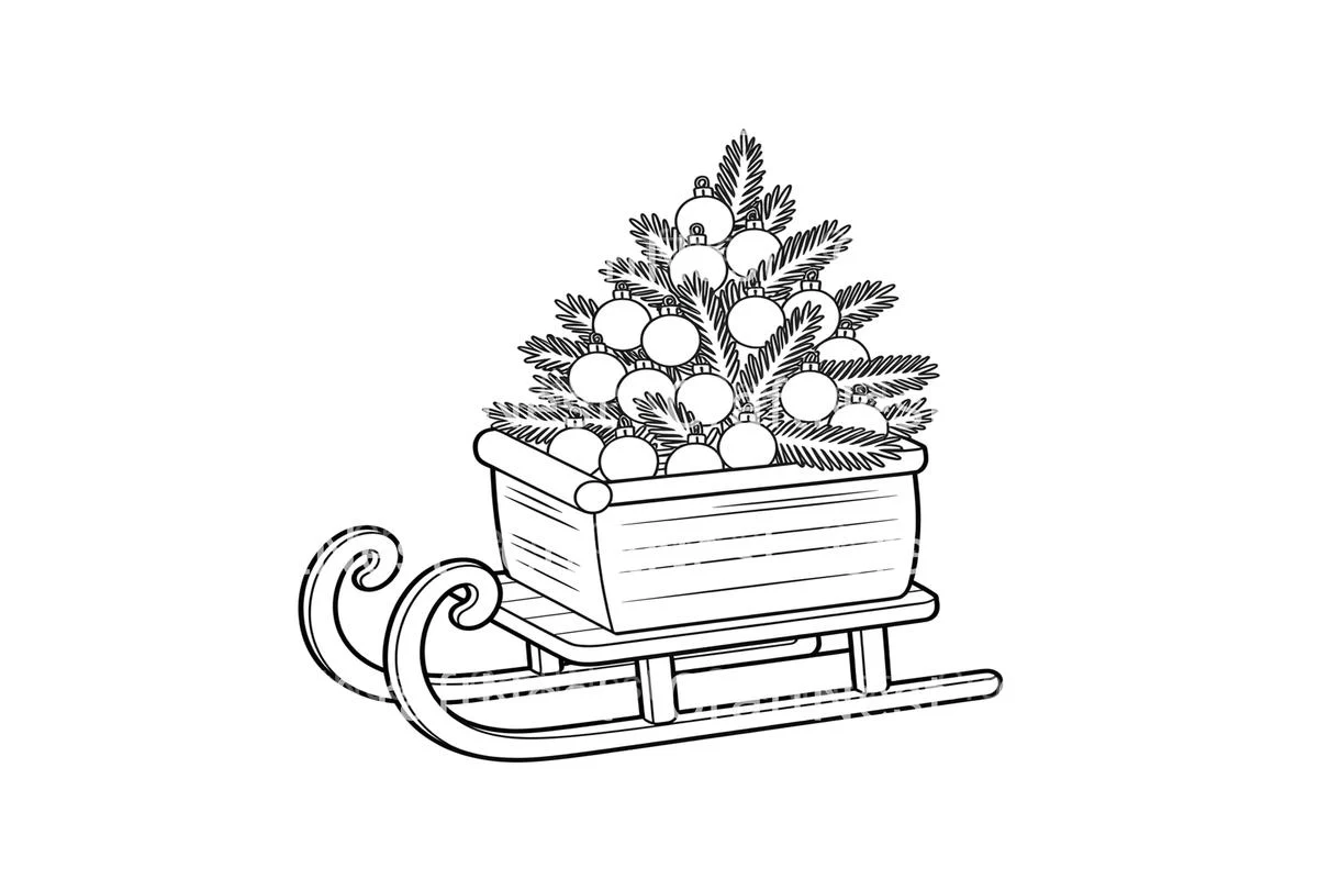 Christmas Sleighs Coloring Books - Image 4