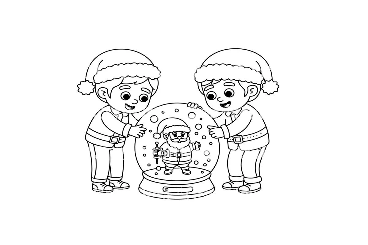 Christmas Snow GlobeFun Coloring Books - Image 2