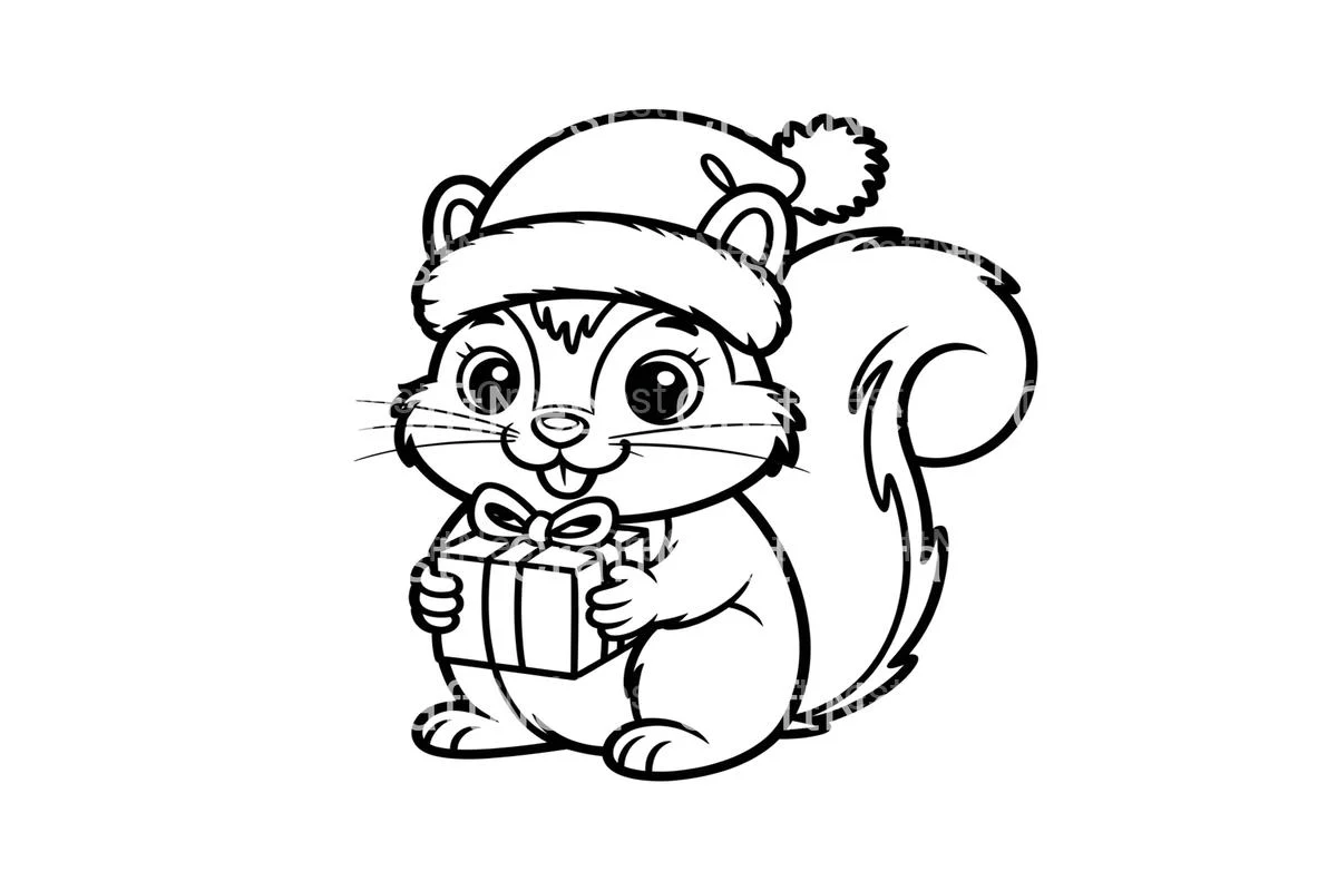 Christmas Squirrel Coloring Books - Image 3