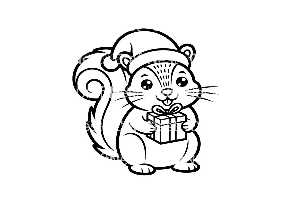 Christmas Squirrel Coloring Books - Image 4