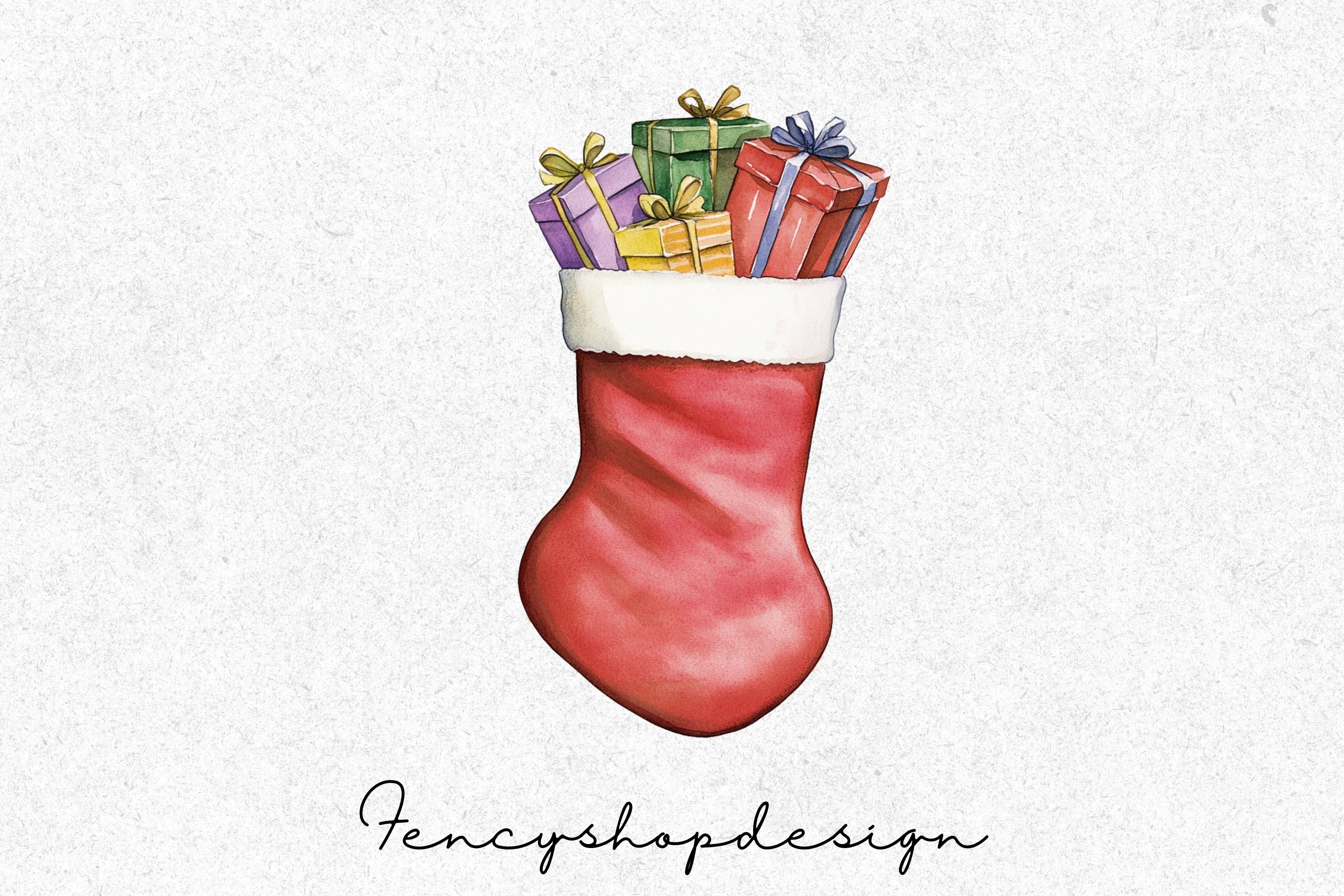 Christmas Stockings Clipart Bundle - Image 4