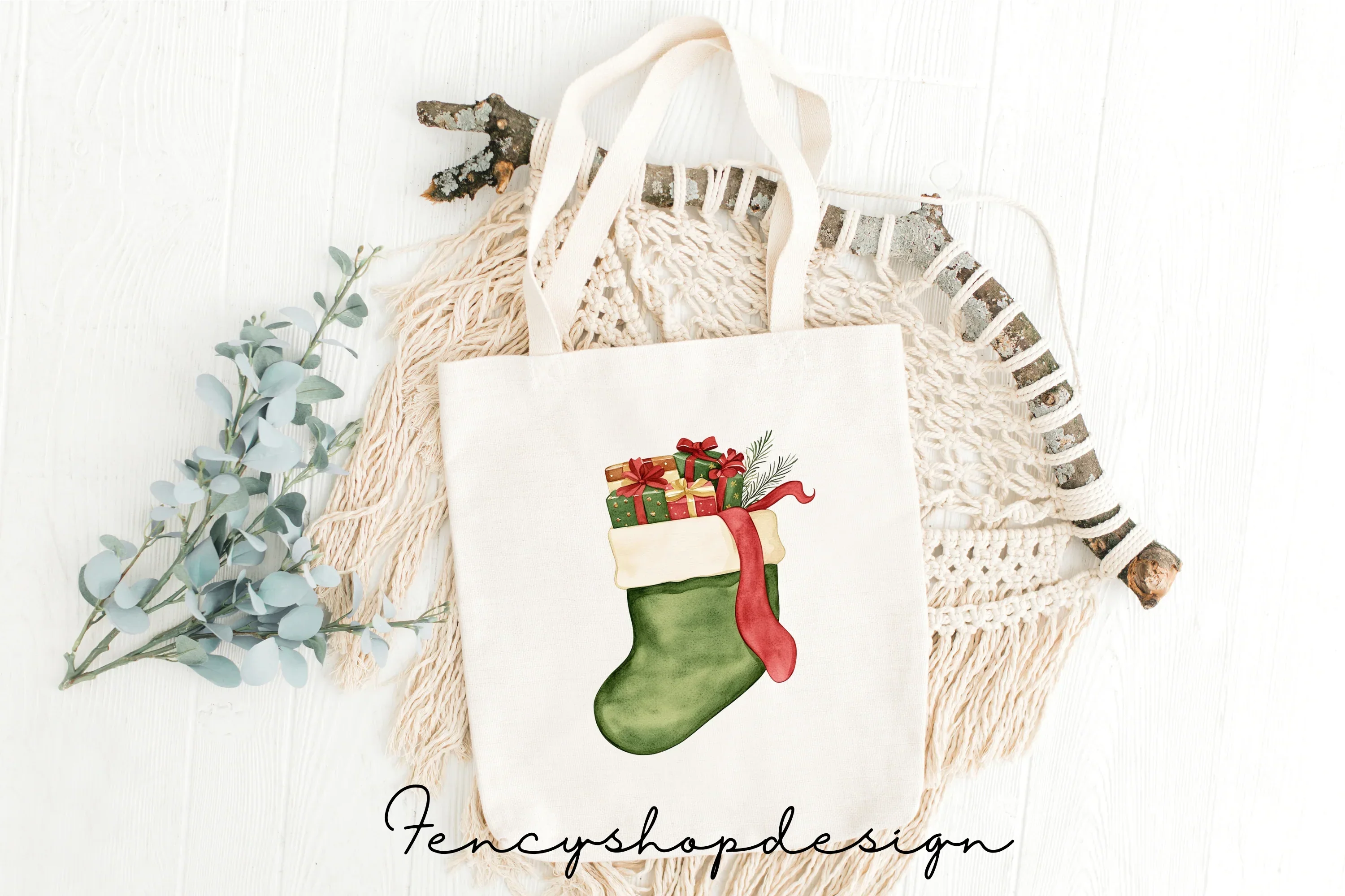 Christmas Stockings Clipart Bundle - Image 8