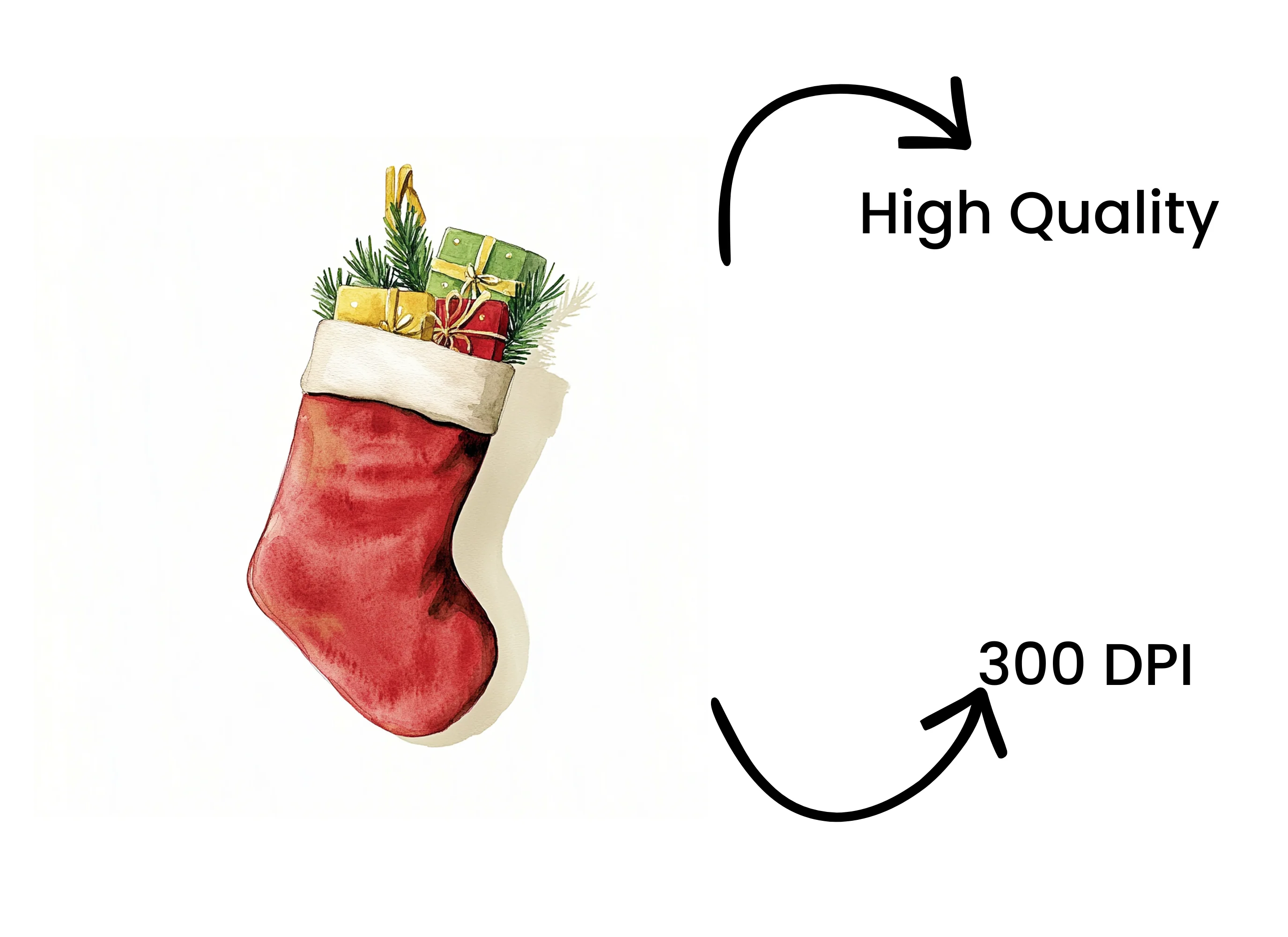 Christmas Stockings Clipart Bundle - Image 4