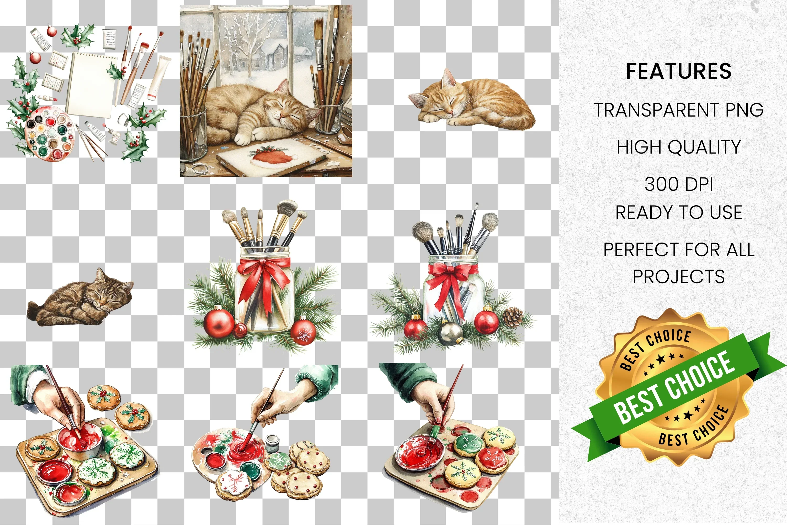 Christmas Supplies Clipart Bundle - Image 2