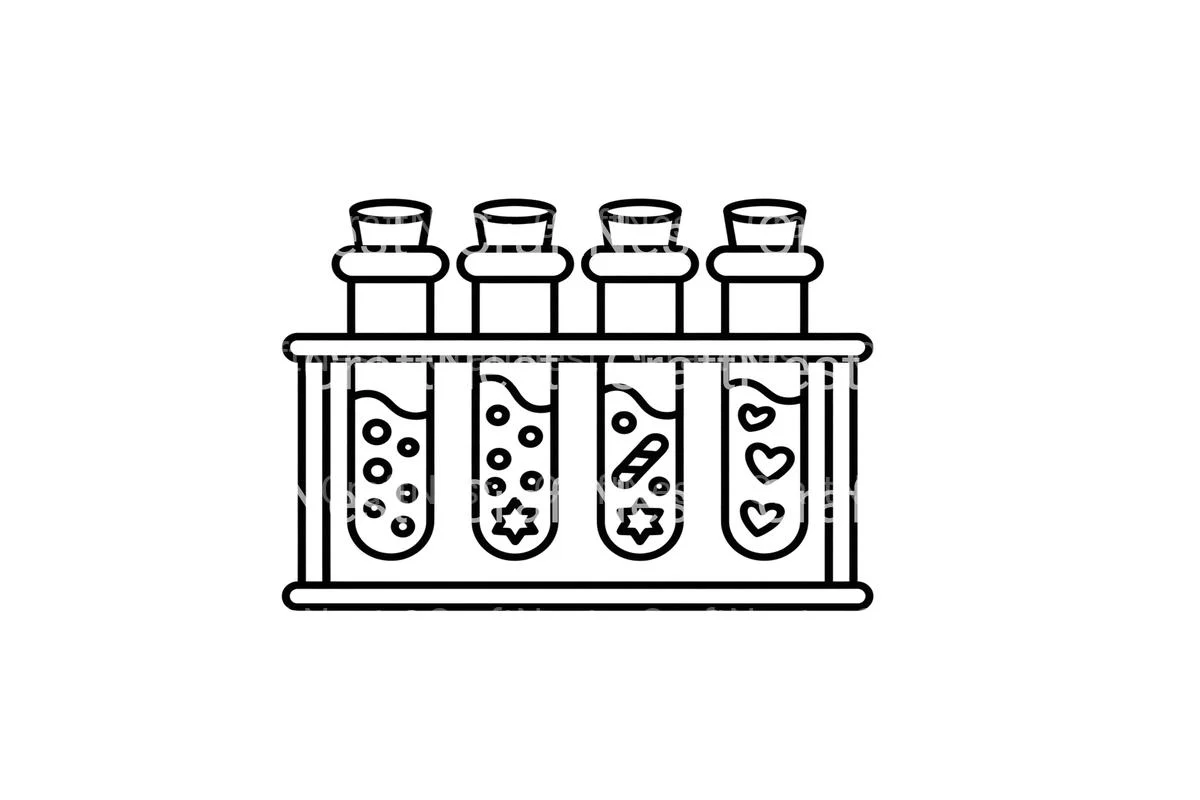 Christmas Test Tube Experiments Coloring Books - Image 2