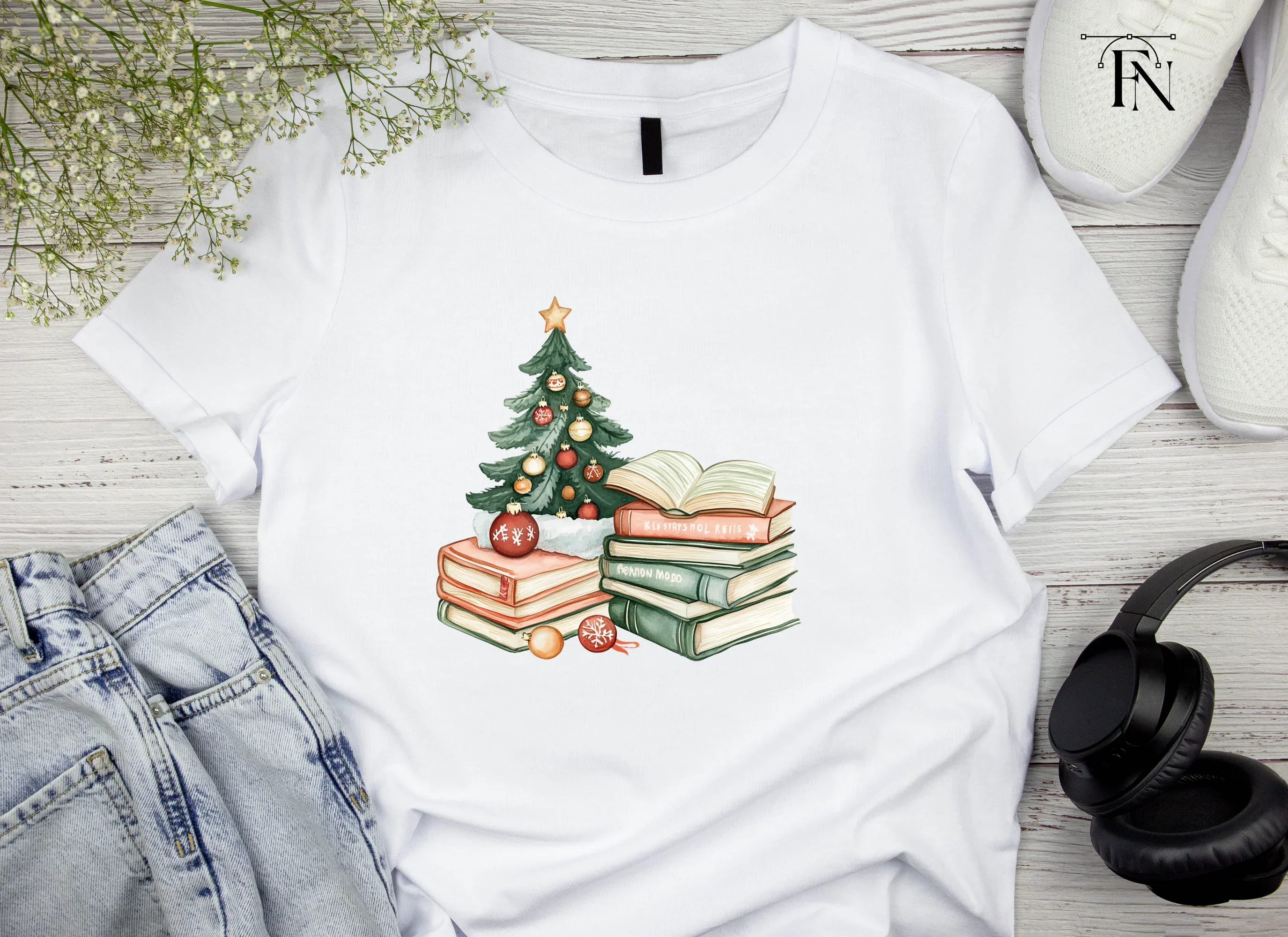 Christmas Tree and Books Clipart Bundle - Image 6