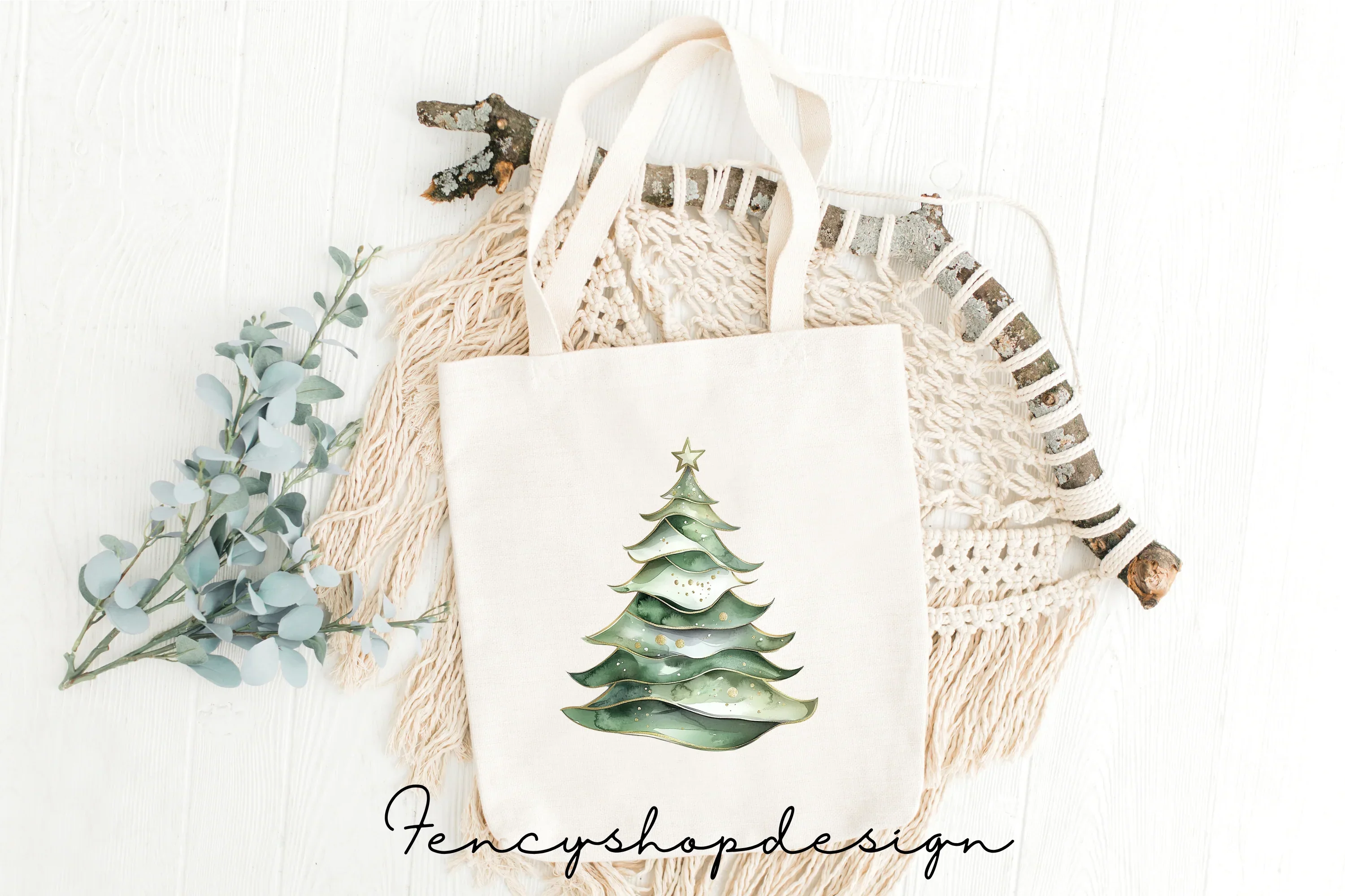 Christmas Tree Clipart Bundle - Image 8