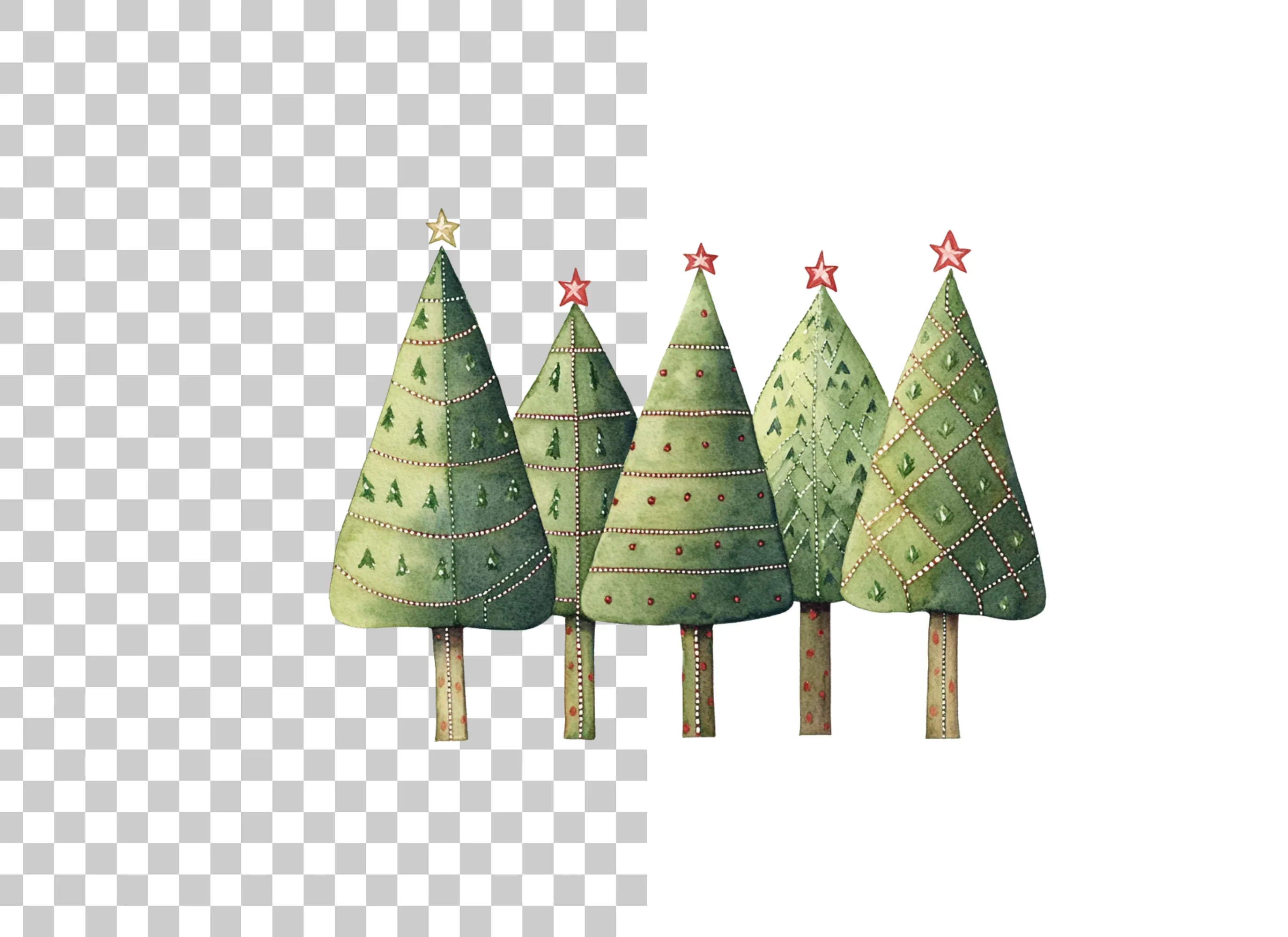 Christmas Tree Clipart Bundle - Image 2