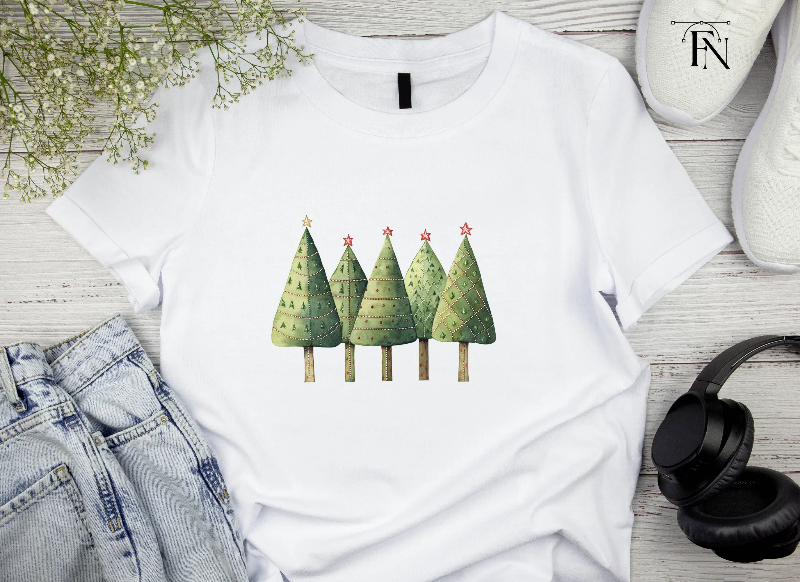 Christmas Tree Clipart Bundle - Image 4
