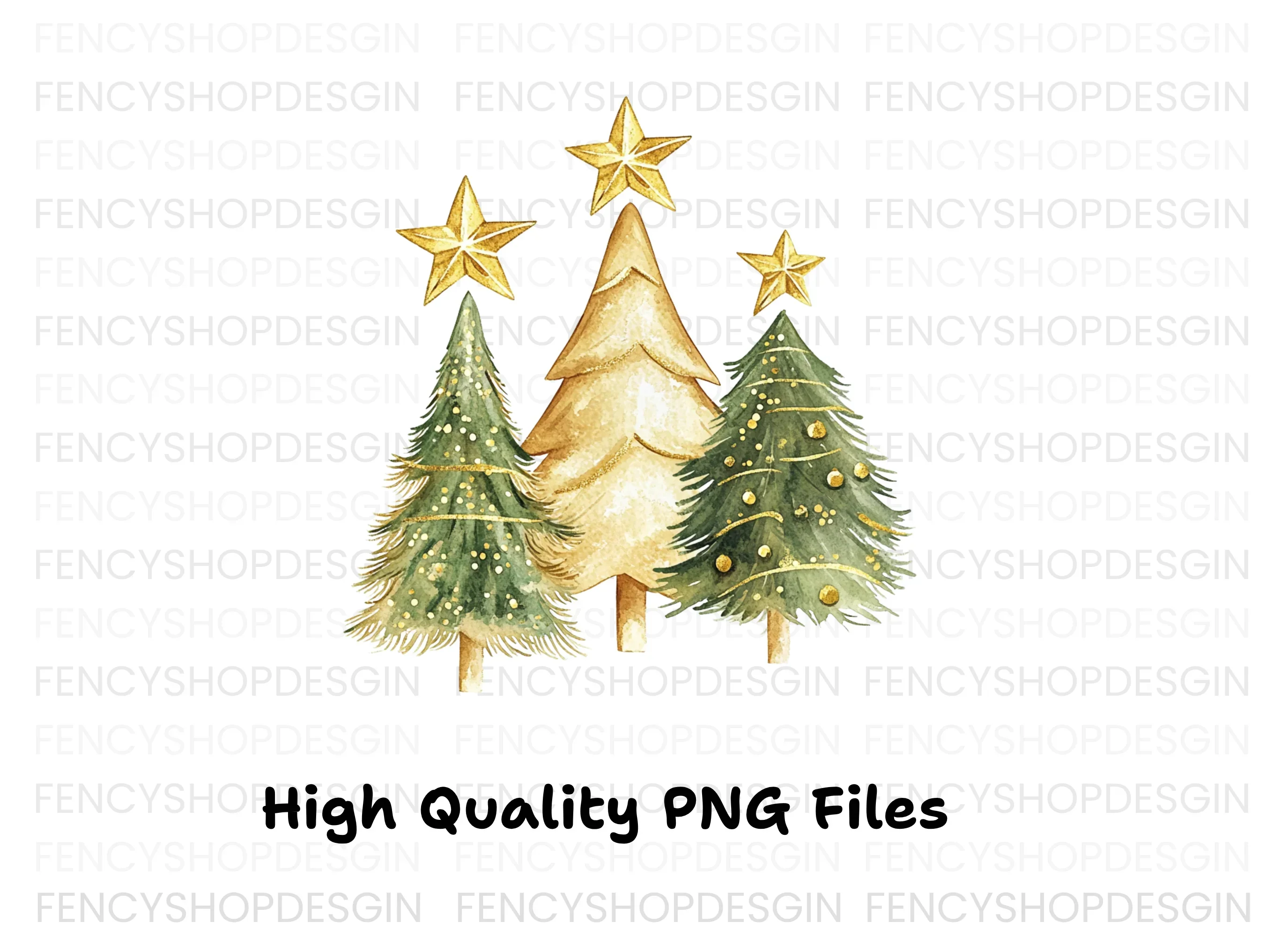 Christmas Tree Clipart Bundle - Image 3