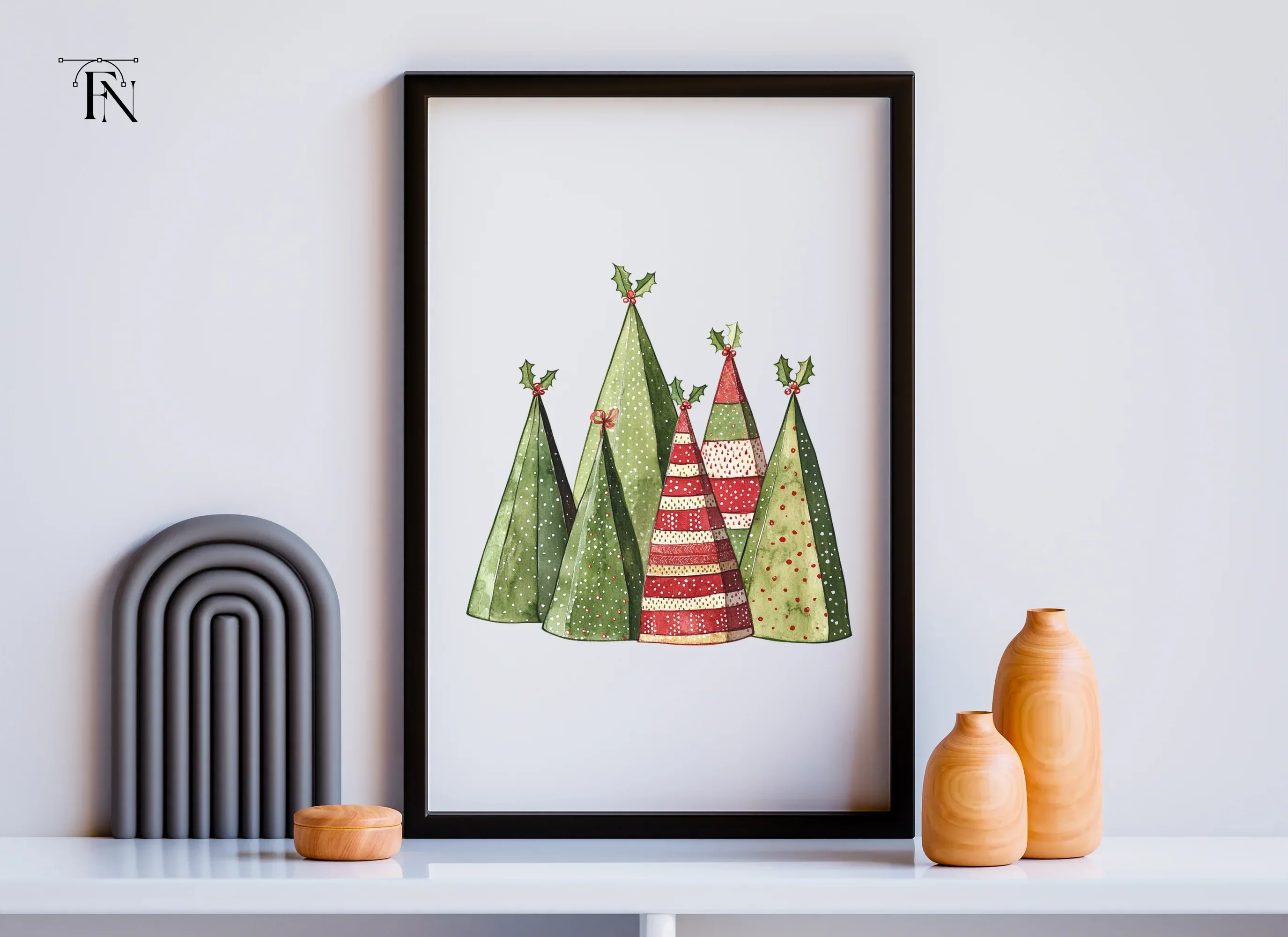 Christmas Tree Clipart Bundle - Image 5