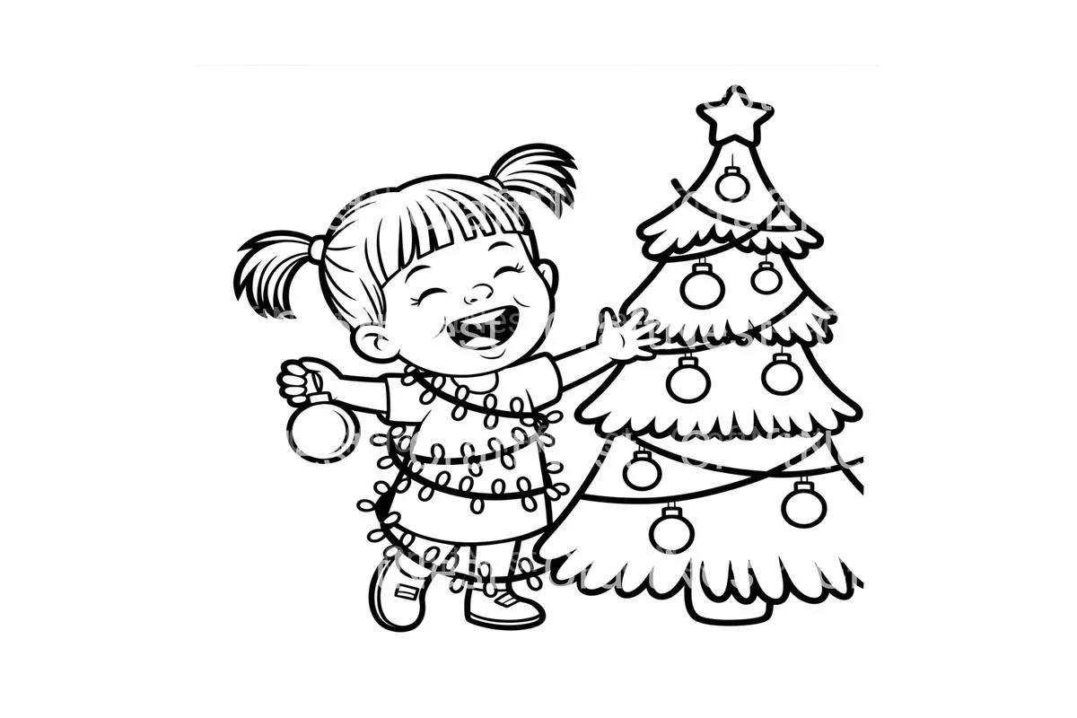 Christmas Tree Decorating Fun Coloring Books - Image 3