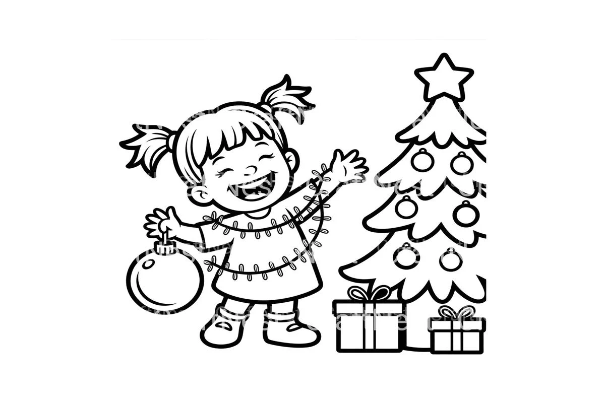 Christmas Tree Decorating Fun Coloring Books - Image 4