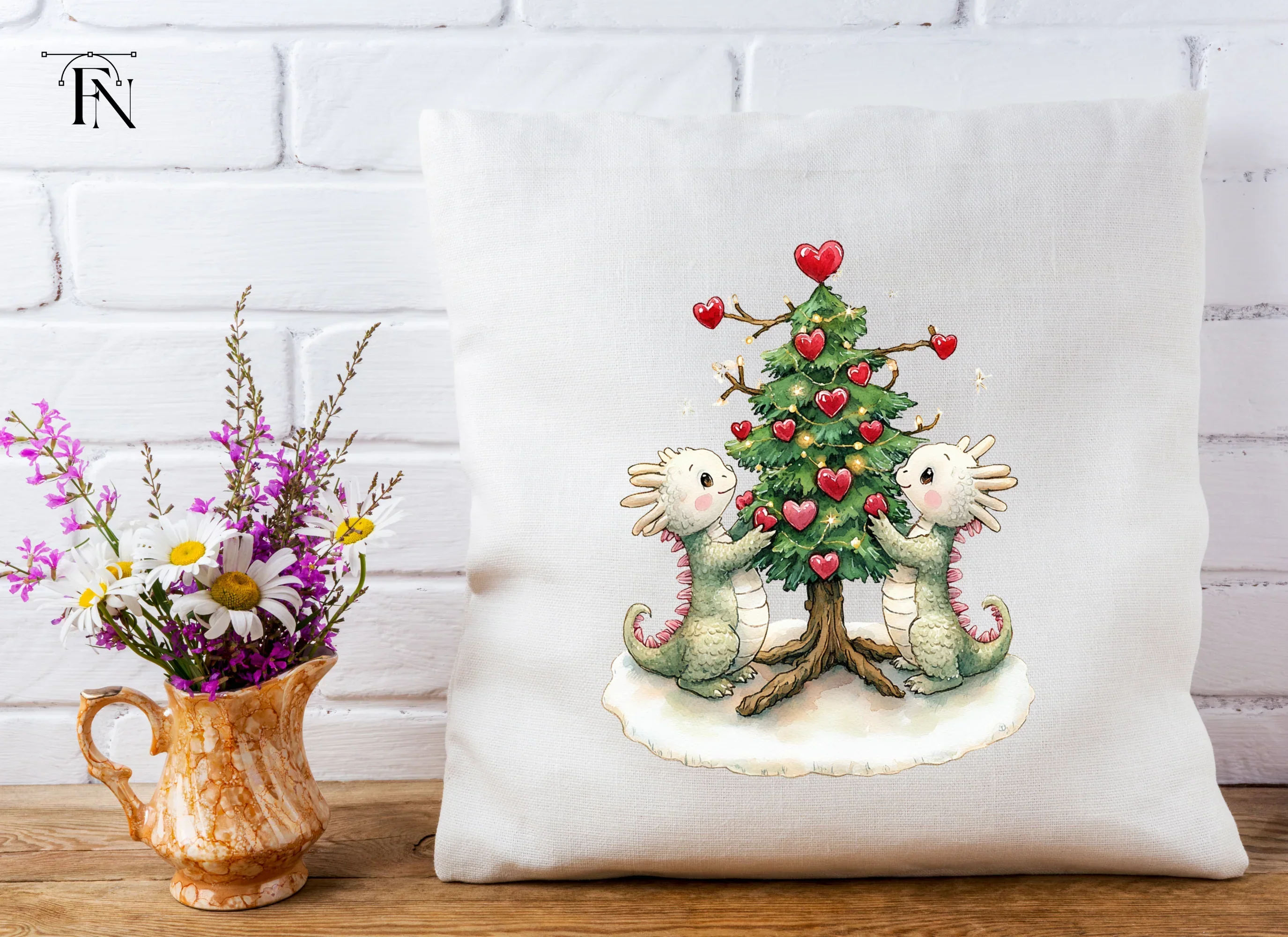 Christmas Tree Dragon Decor Clipart Bundle - Image 5