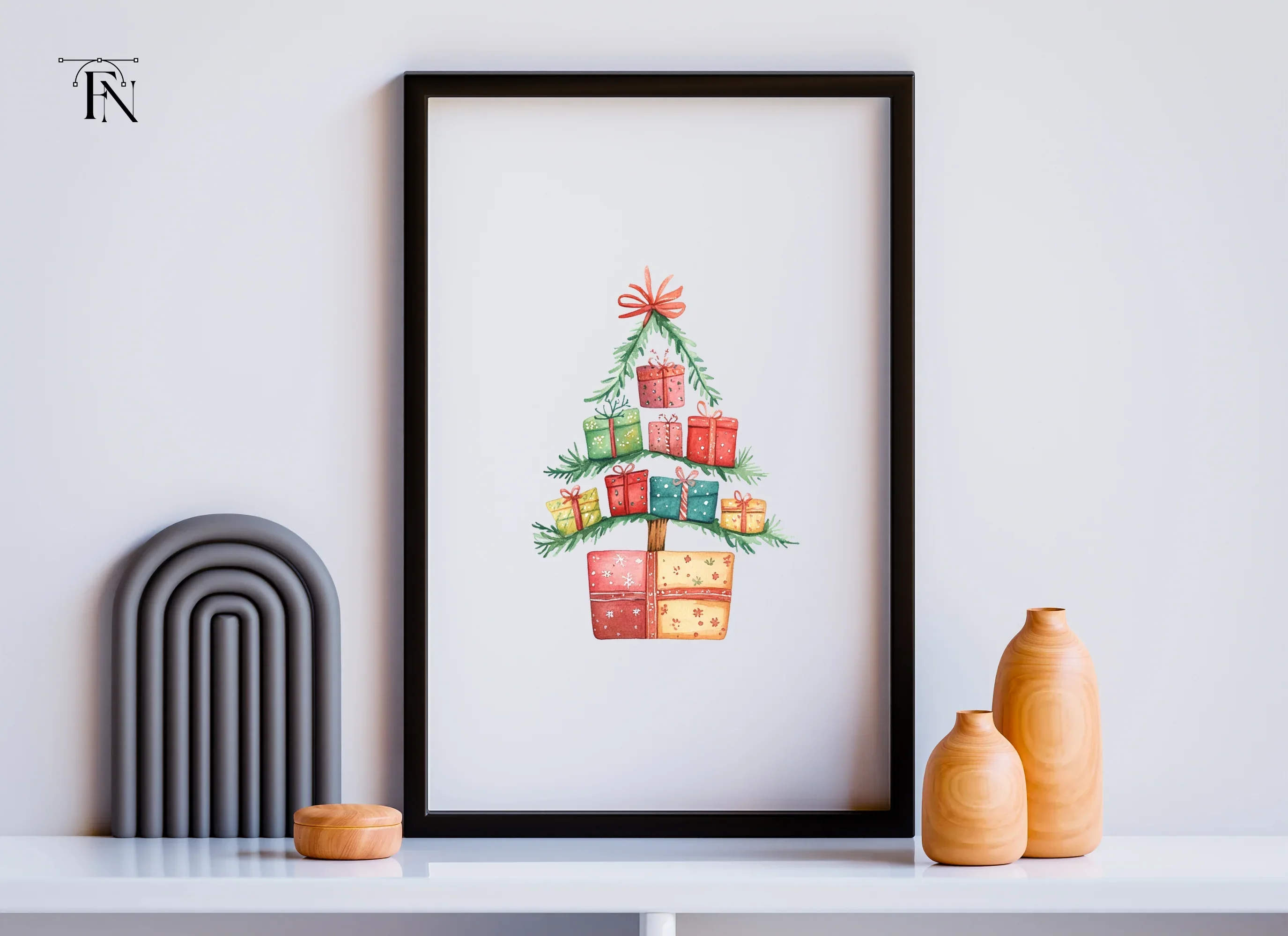 Christmas Tree Gift Clipart Bundle - Image 6