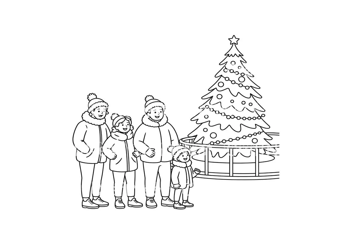 Christmas Tree Ice Rink Coloring Books - Image 2