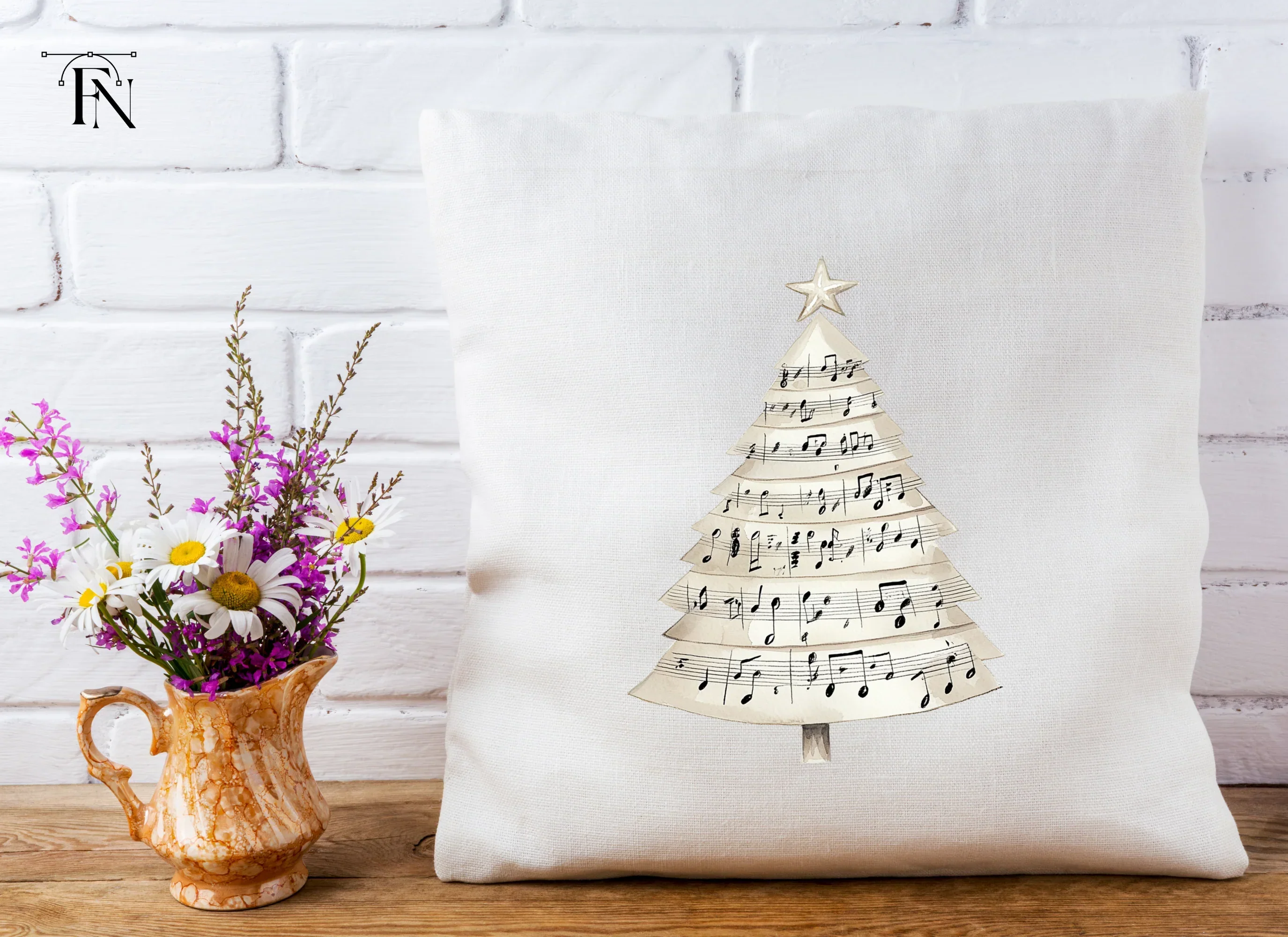 Christmas Tree Sheet Music Clipart Bundle - Image 5